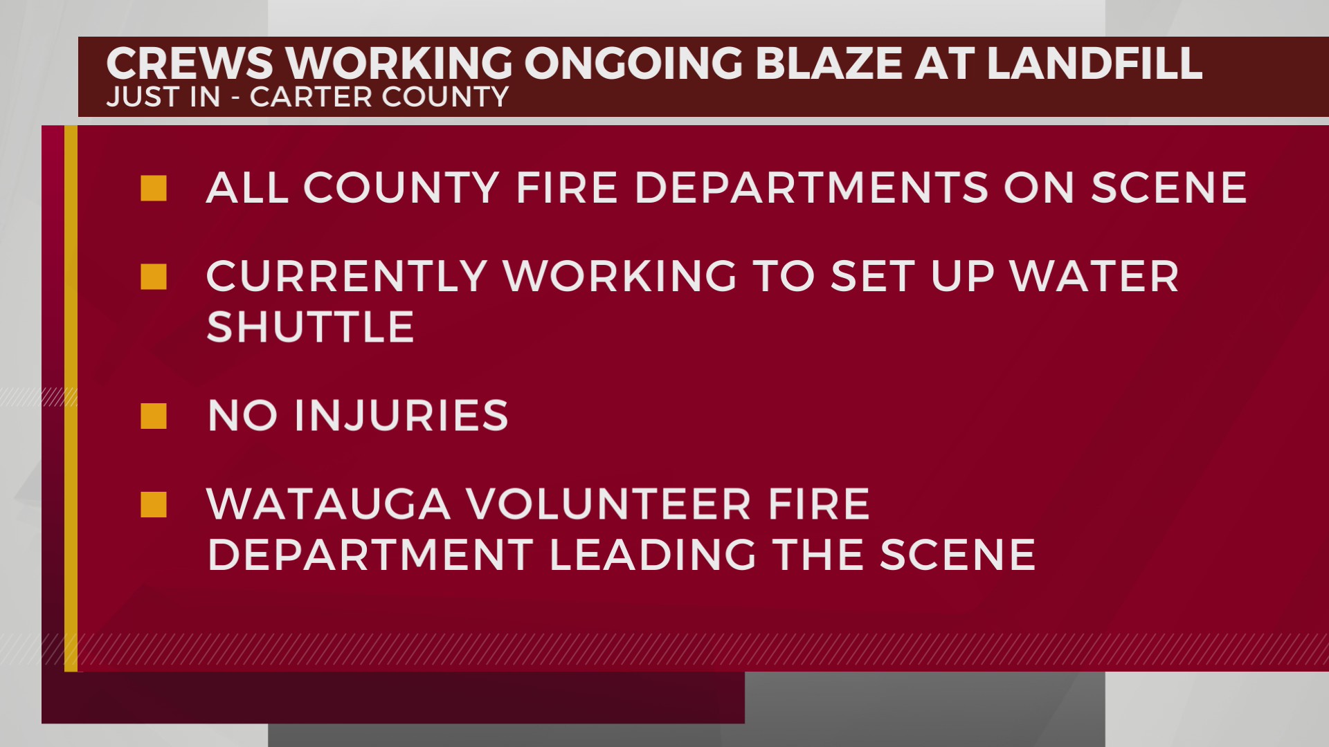 Crews respond to fire at Carter County Landfill – WJHL | Tri-Cities ...