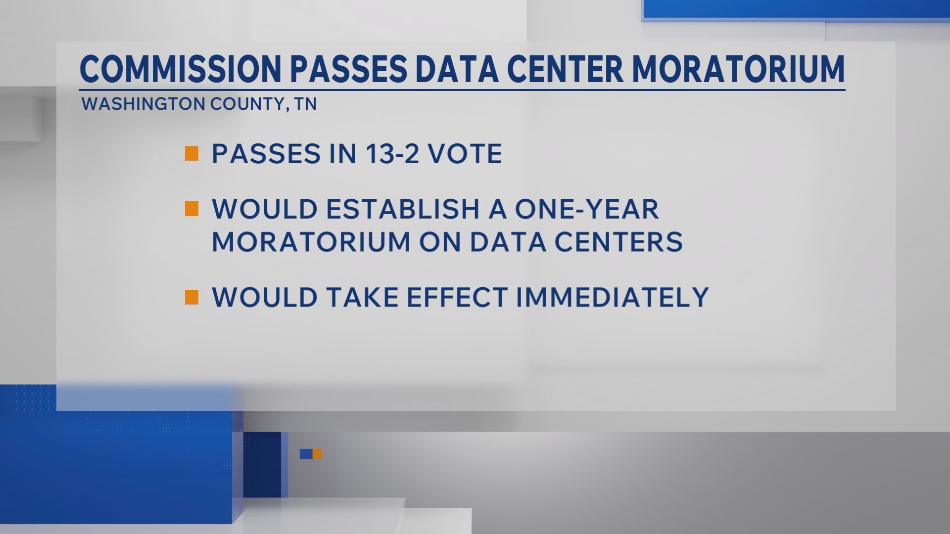 Washington County Commission approves data center moratorium – WJHL ...