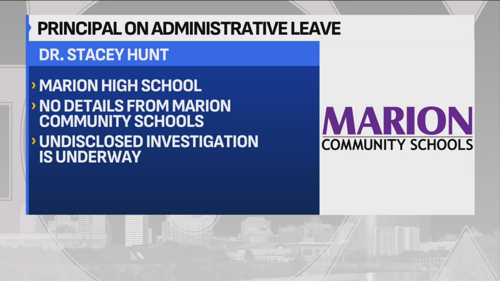 Marion High School principal placed on administrative leave pending ...
