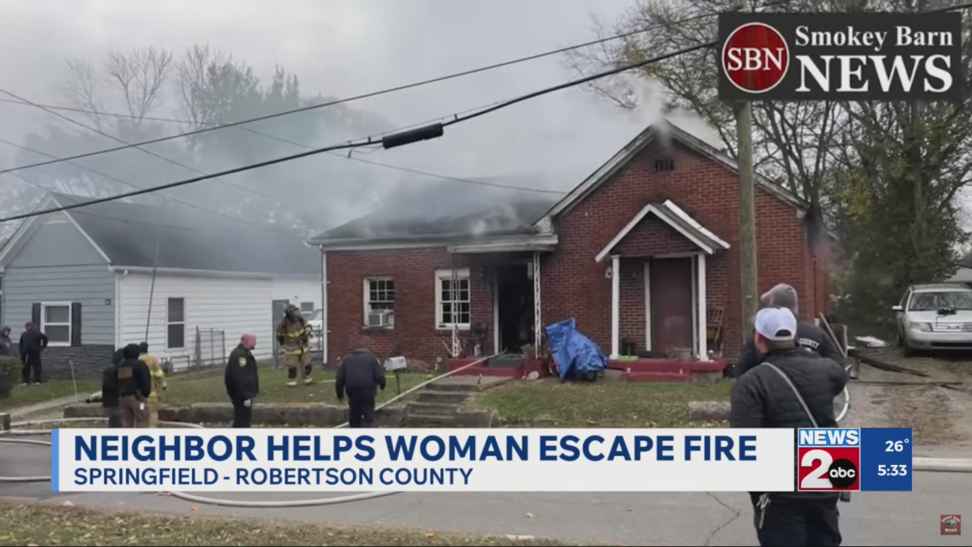 Neighbor helps woman escape house fire in Springfield – WKRN News 2