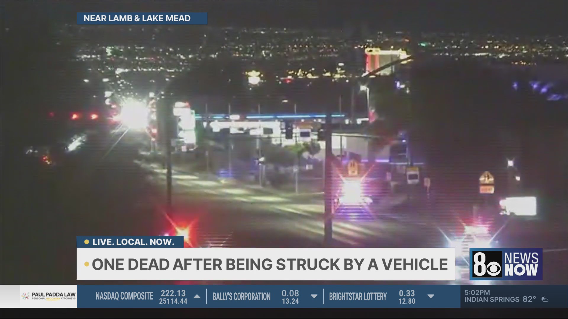 Pedestrian fatally struck by vehicle in northeast Las Vegas – KLAS
