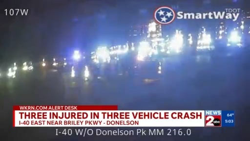 Overnight crashes in Nashville leave several people injured – WKRN News 2