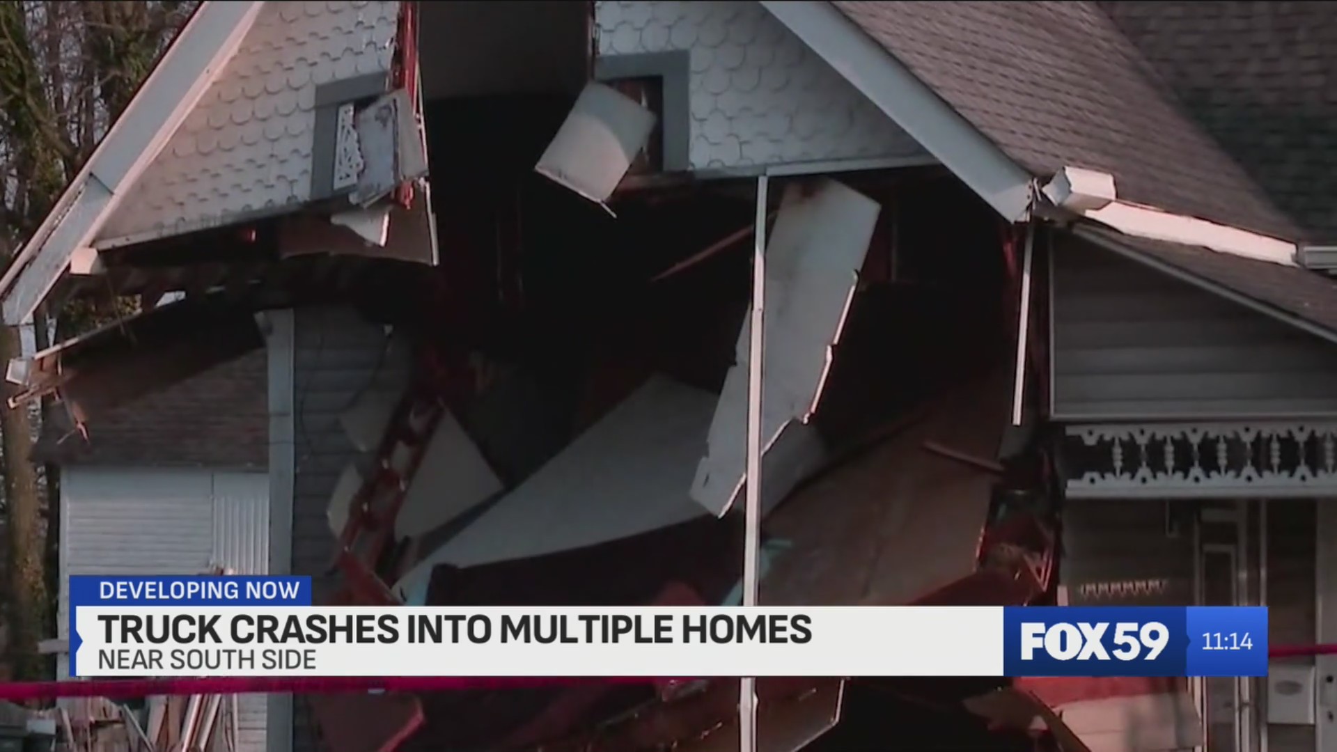 Truck crashes into multiple homes – Fox 59