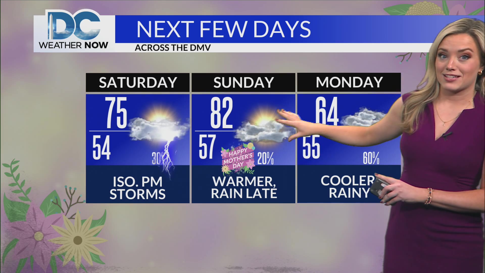 Some PM storms Saturday, increasing clouds Sunday – DC News Now | DC ...
