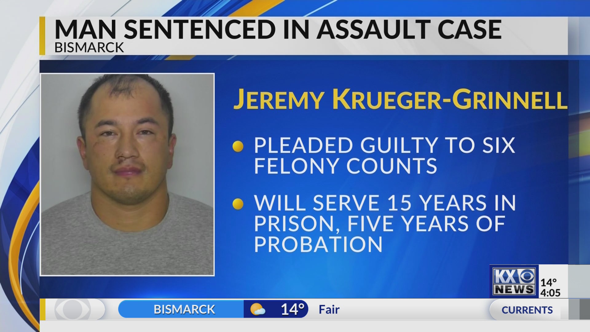 Bismarck man sentenced to 15 years for severe assault – KX NEWS