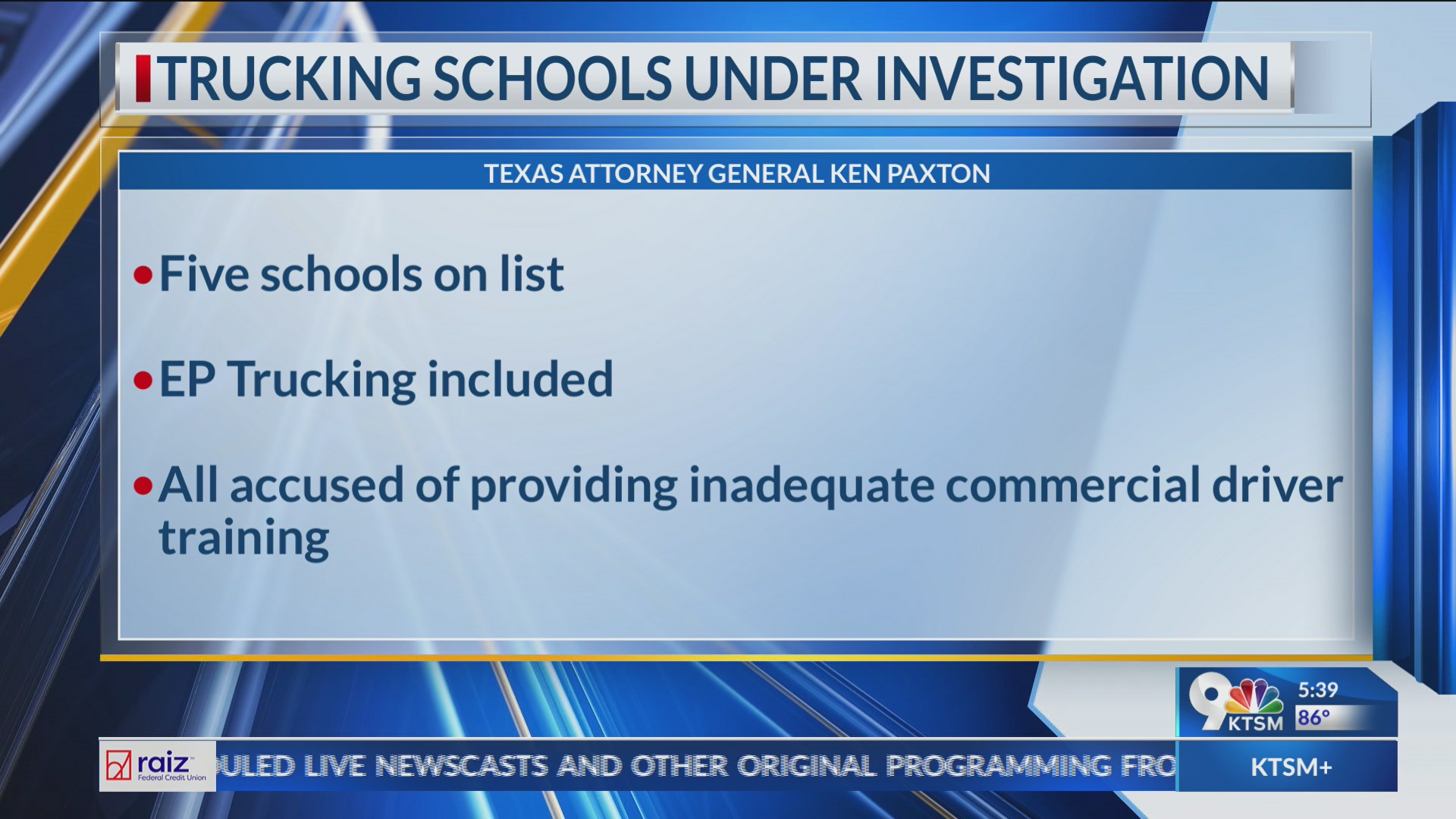 Trucking school in EP under probe – KTSM 9 News