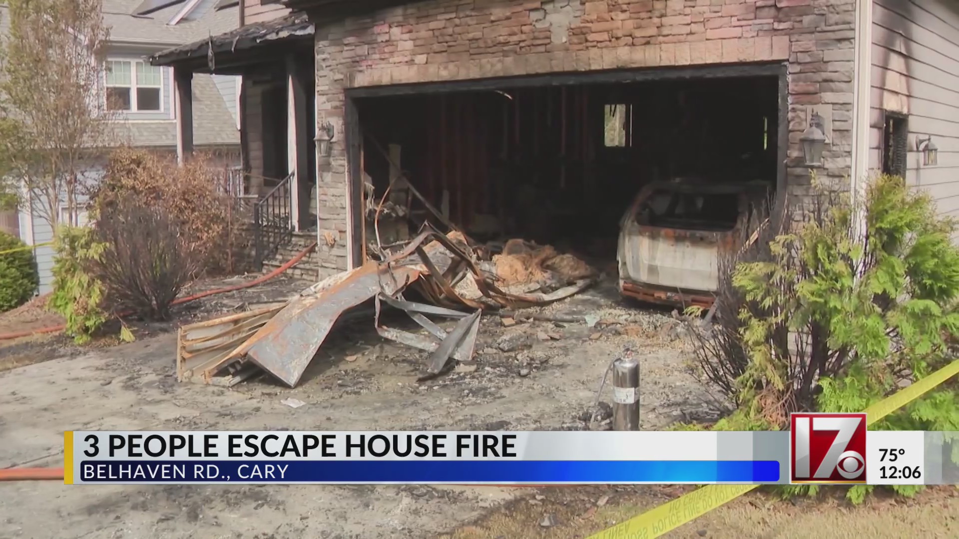 Three people escape house fire in Cary – CBS17.com
