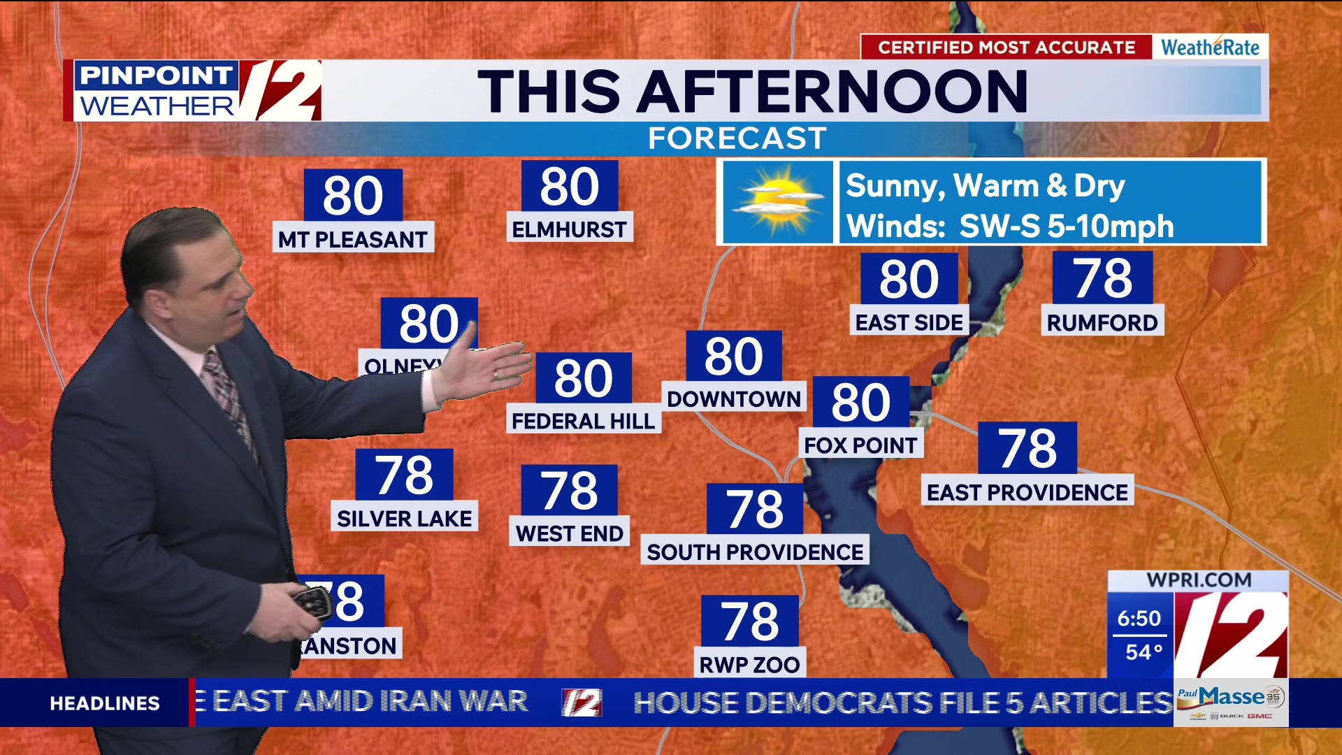 WPRI 12 Weather Forecast for 4/16/26: Warmer and Dry Today; Cooling ...