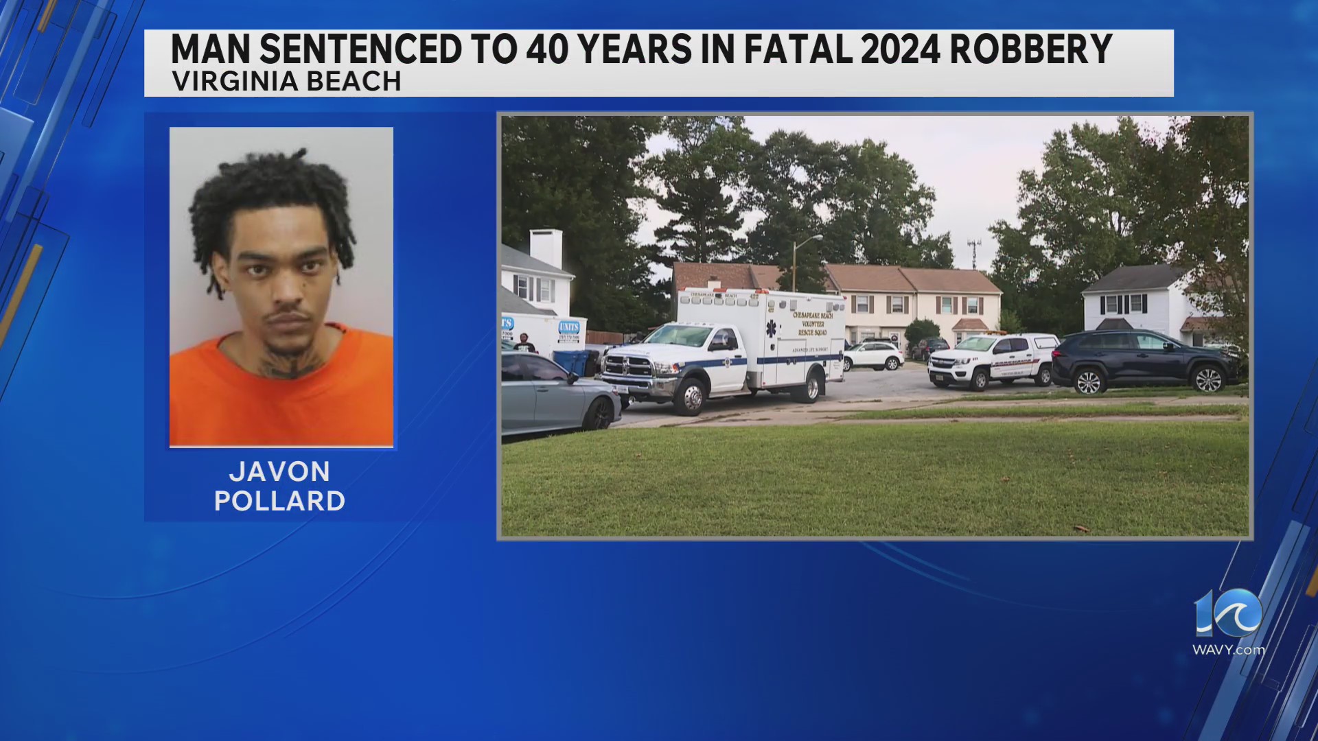 Man sentenced to 40 years in fatal 2024 VB robbery – WAVY.com