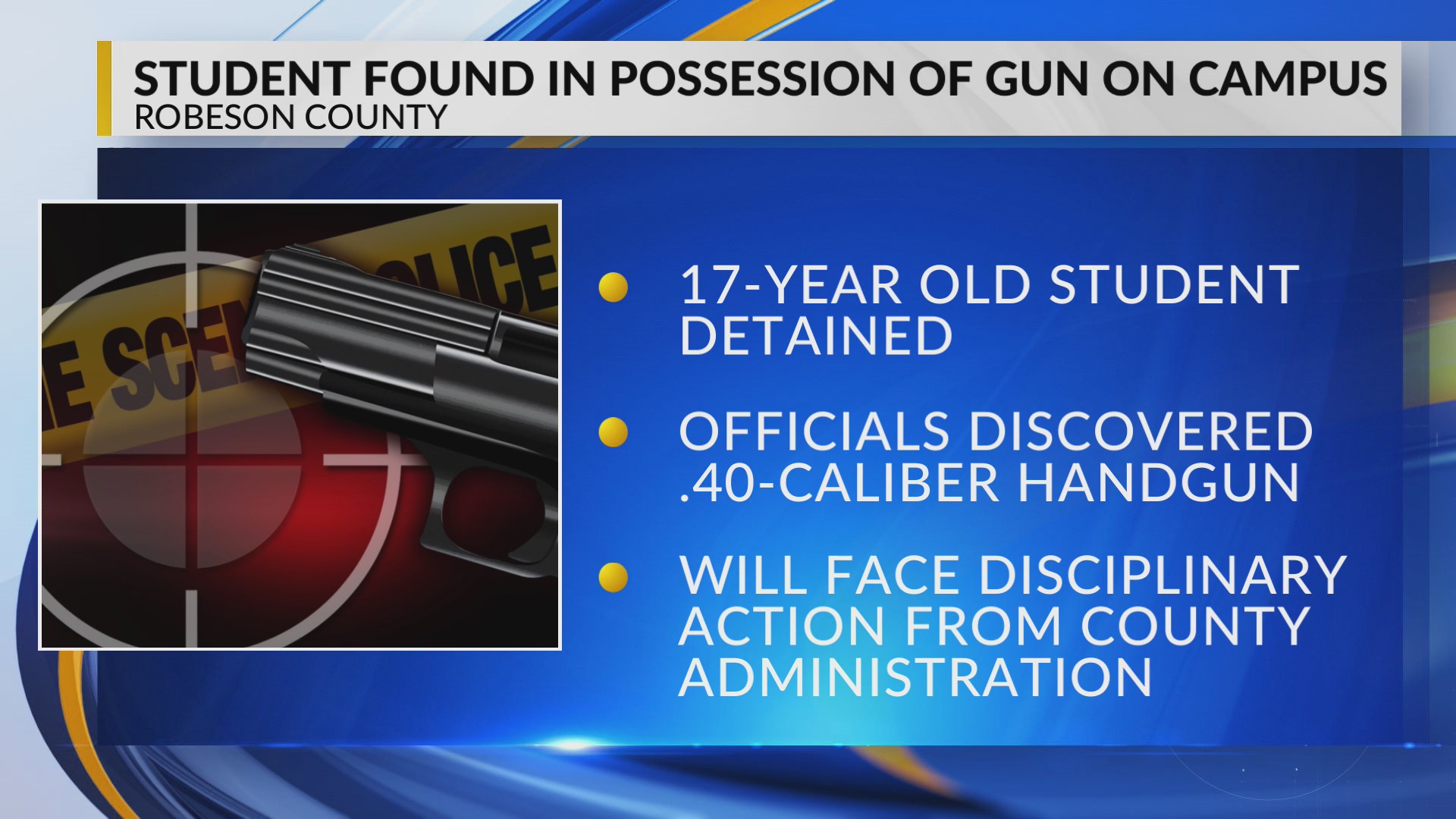 17-year-old Red Springs High School student detained after gun found on ...