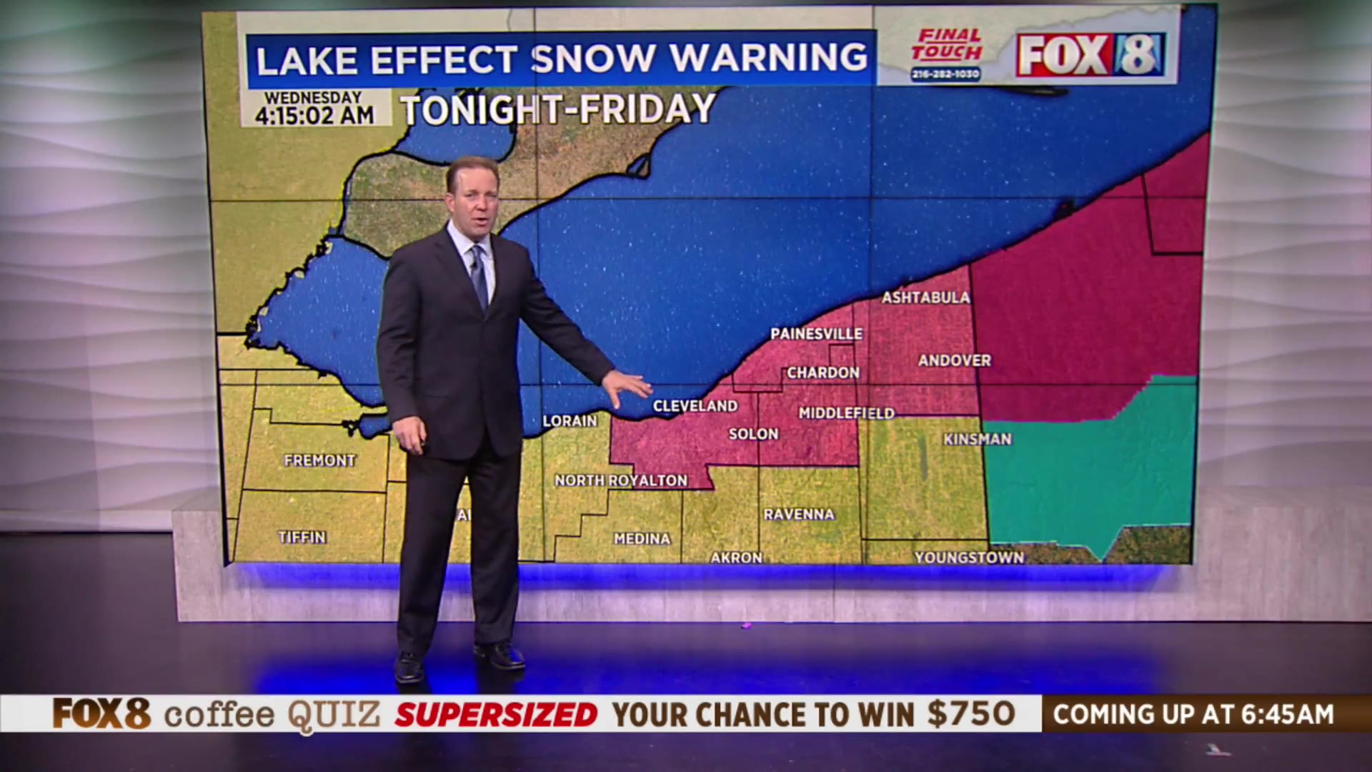 LAKE EFFECT SNOW WARNING and WIND ADVISORY – Fox 8 Cleveland WJW