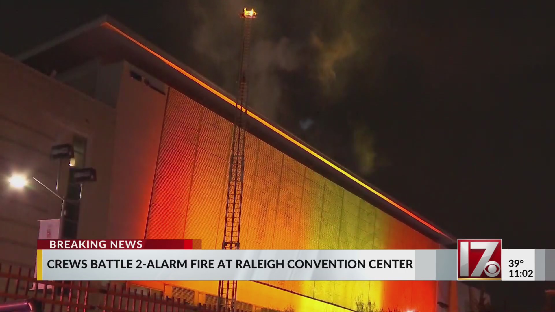 Large fire damages Raleigh Convention Center – Queen City News