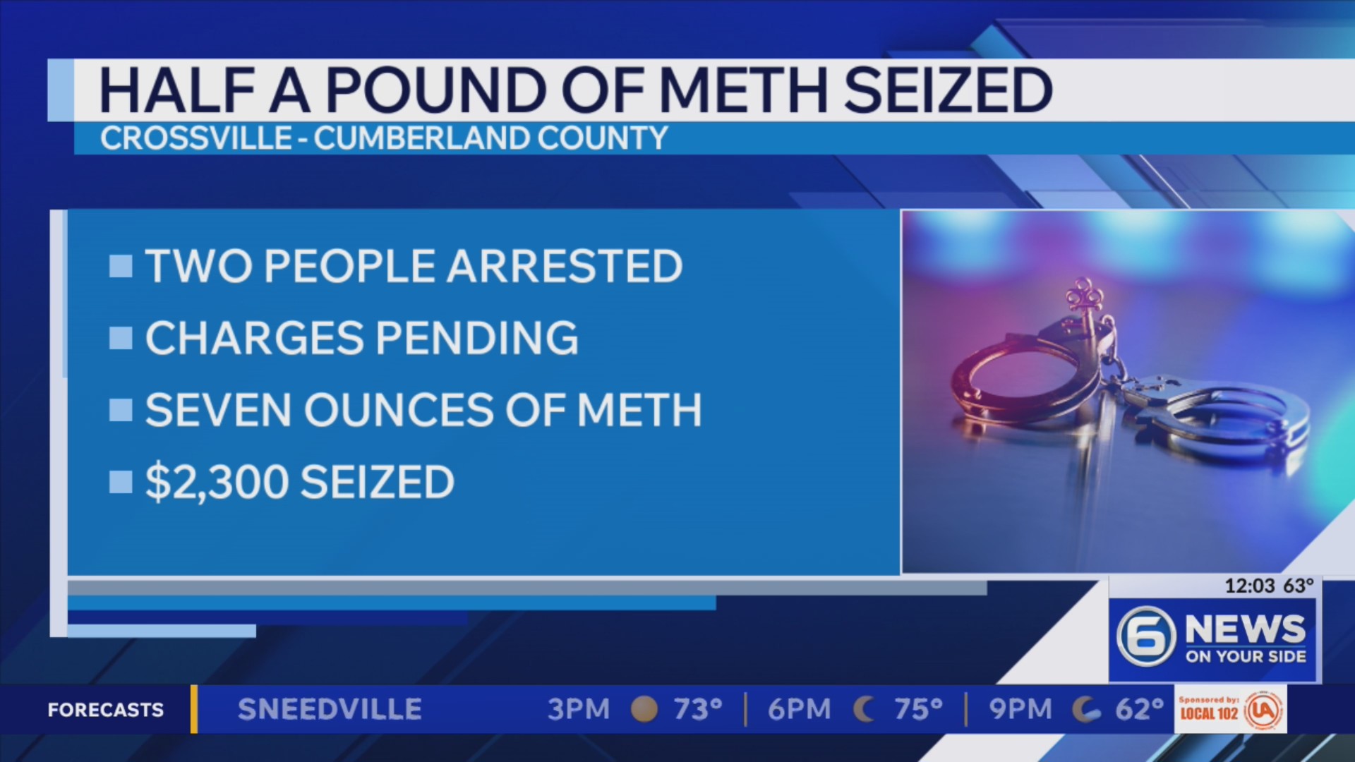 Two arrested after nearly half a pound of methamphetamine found in ...