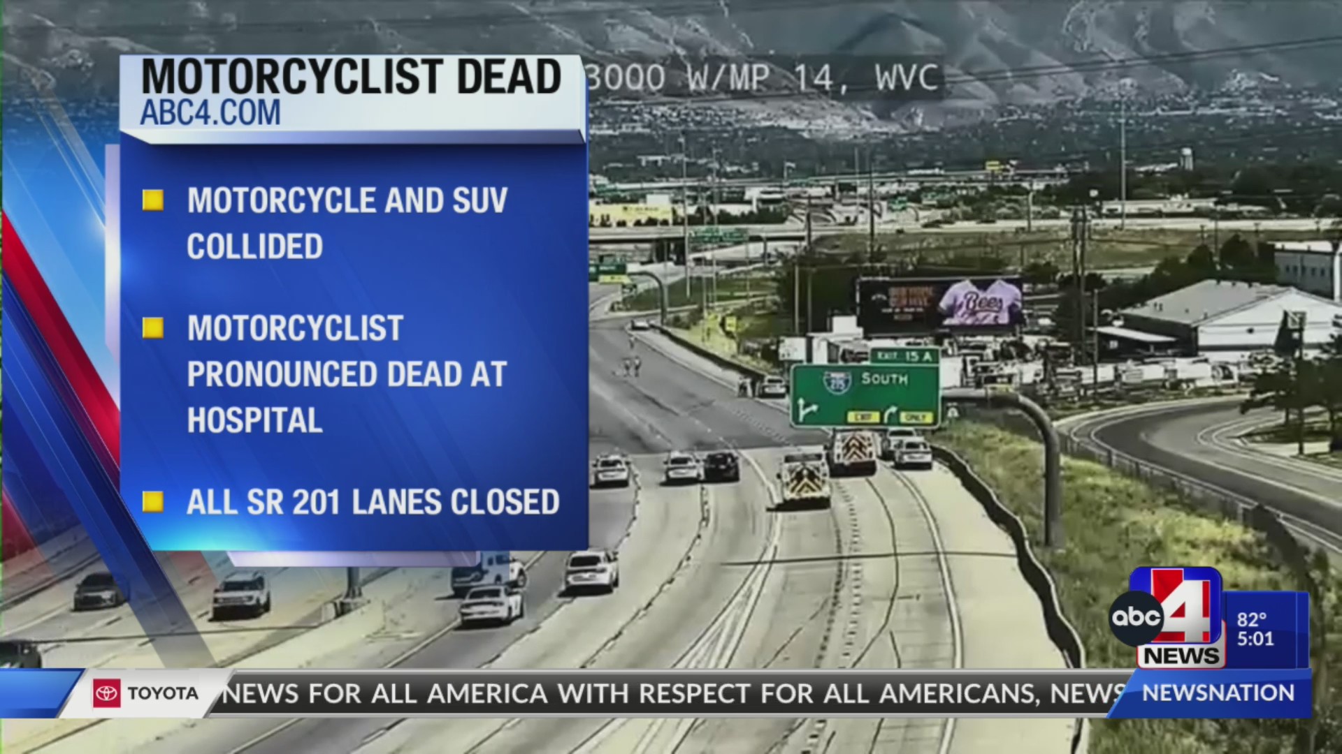 Fatal motorcycle crash closes SR-201 eastbound lanes in West Valley ...