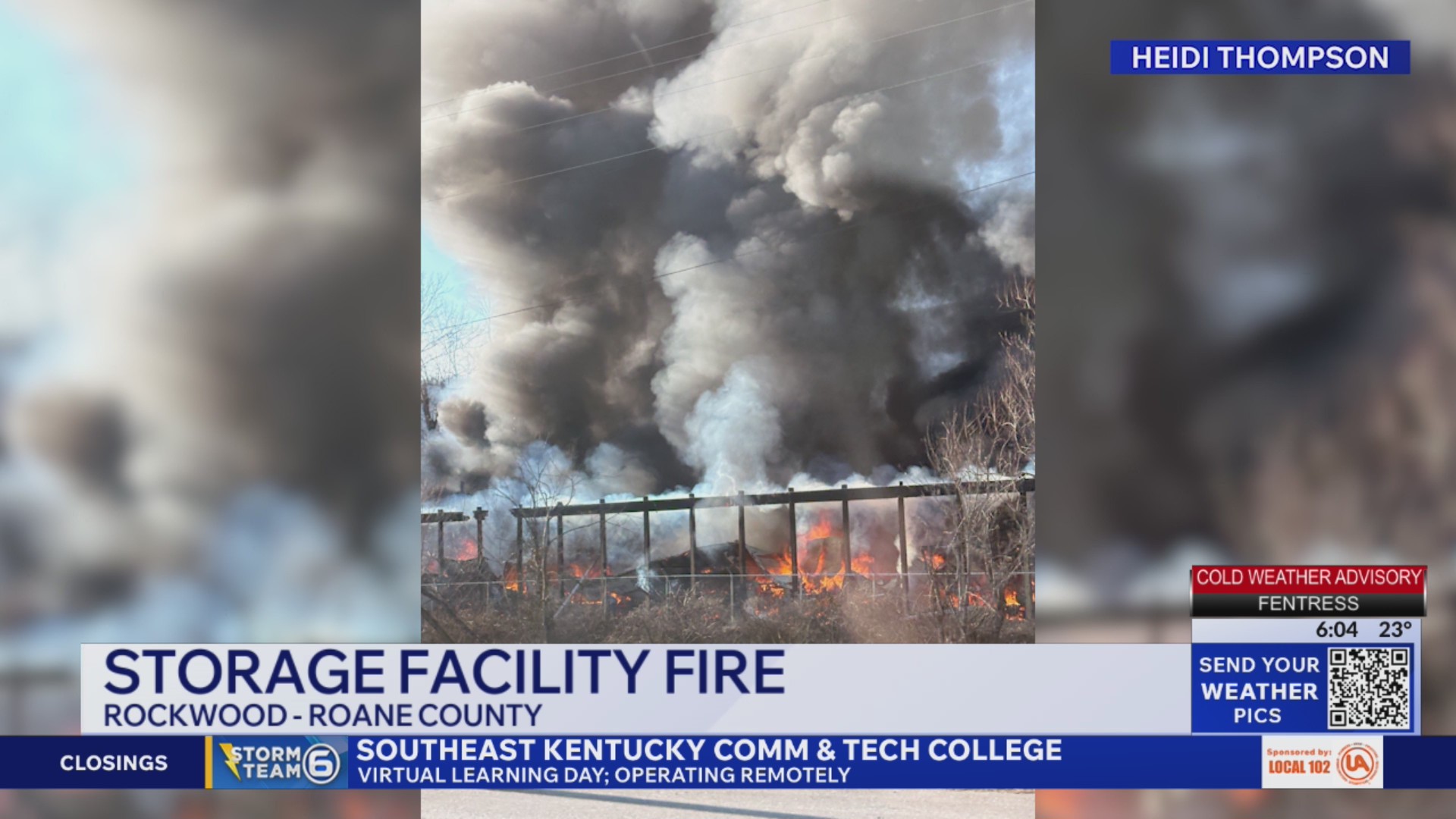Fire at Rockwood storage unit facility closes road – WATE 6 On Your Side
