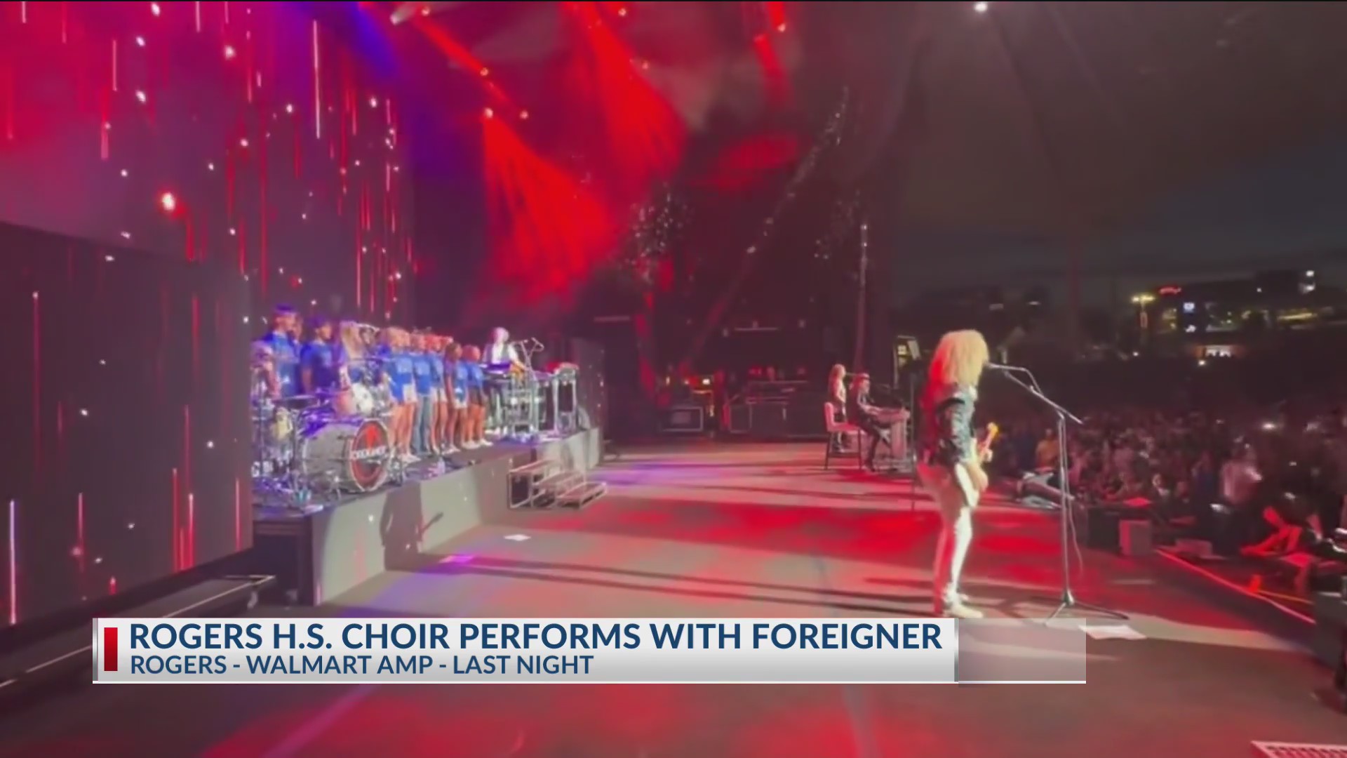 Rogers High School choir performs at Walmart AMP