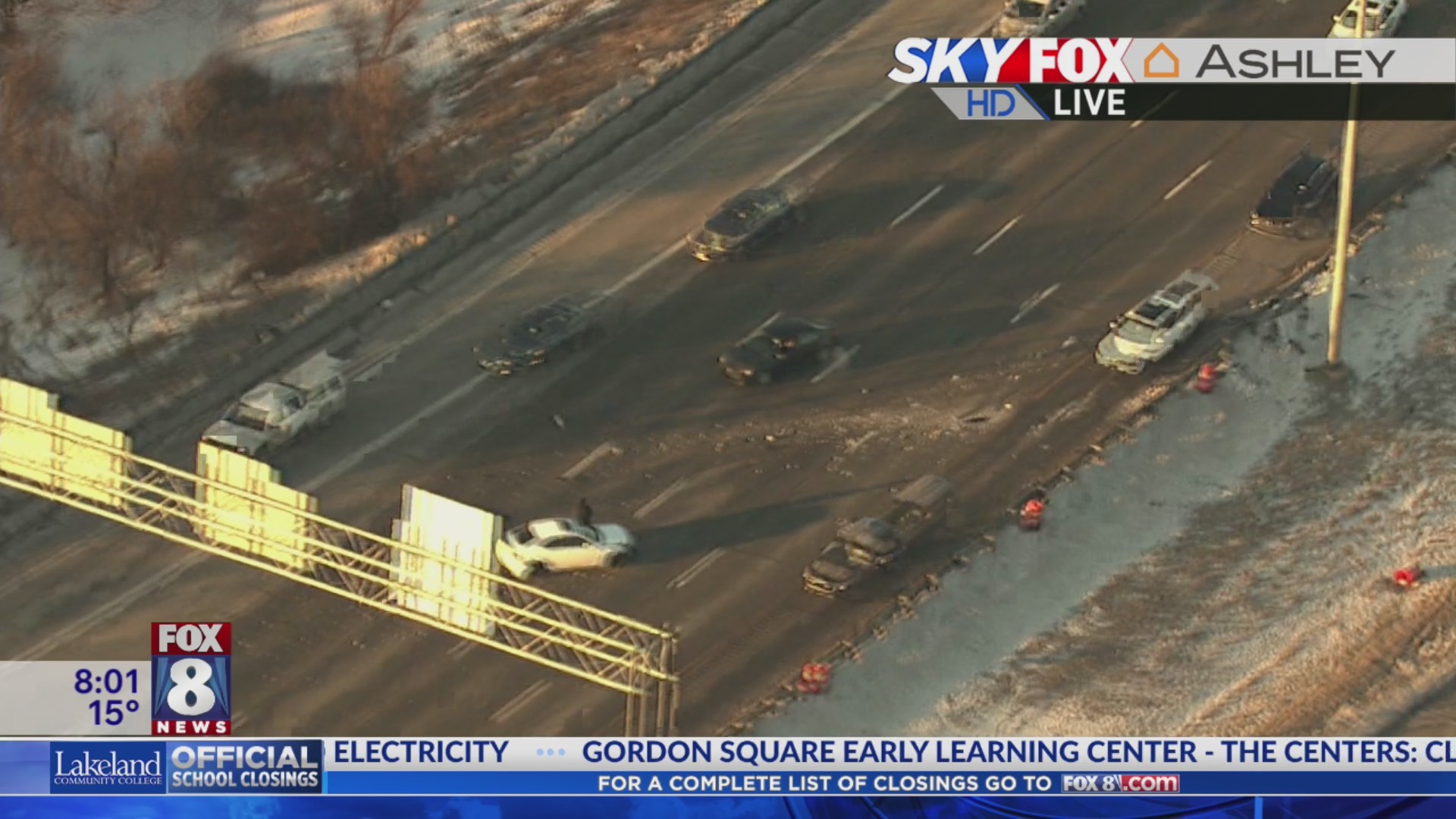 Crash blocks 3 lanes on I-90 East – Fox 8 Cleveland WJW