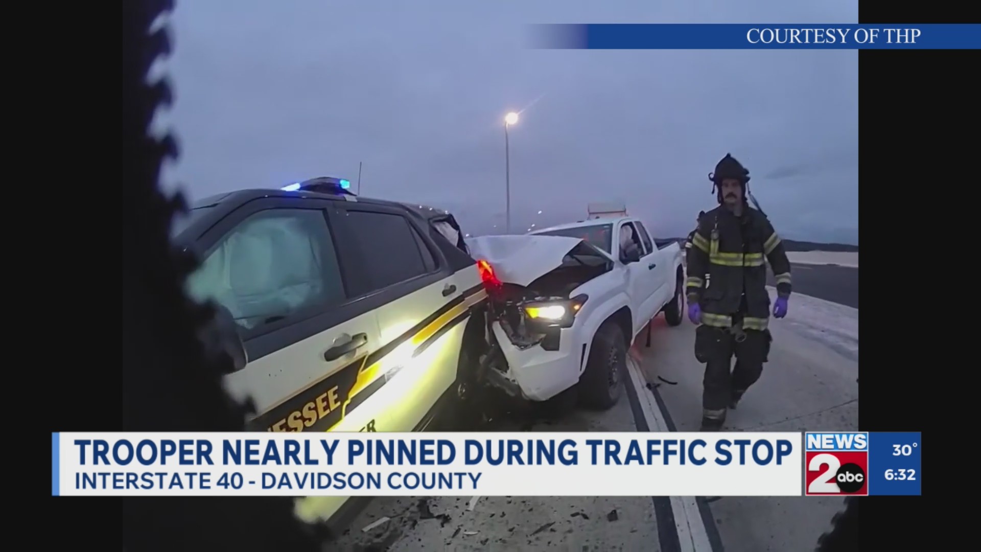 VIDEO: Trooper nearly pinned during Nashville traffic stop – WKRN News 2