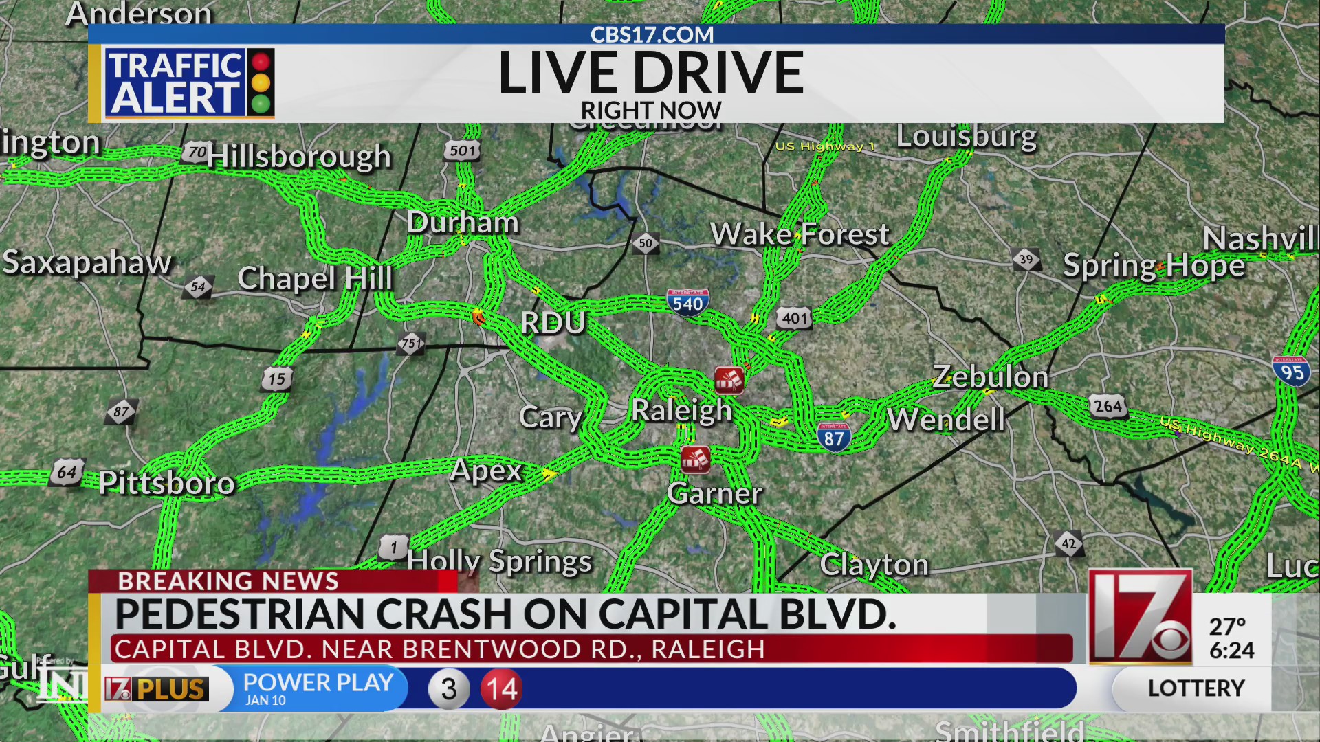 Pedestrian hit by car on Capital Boulevard in Raleigh, police say ...