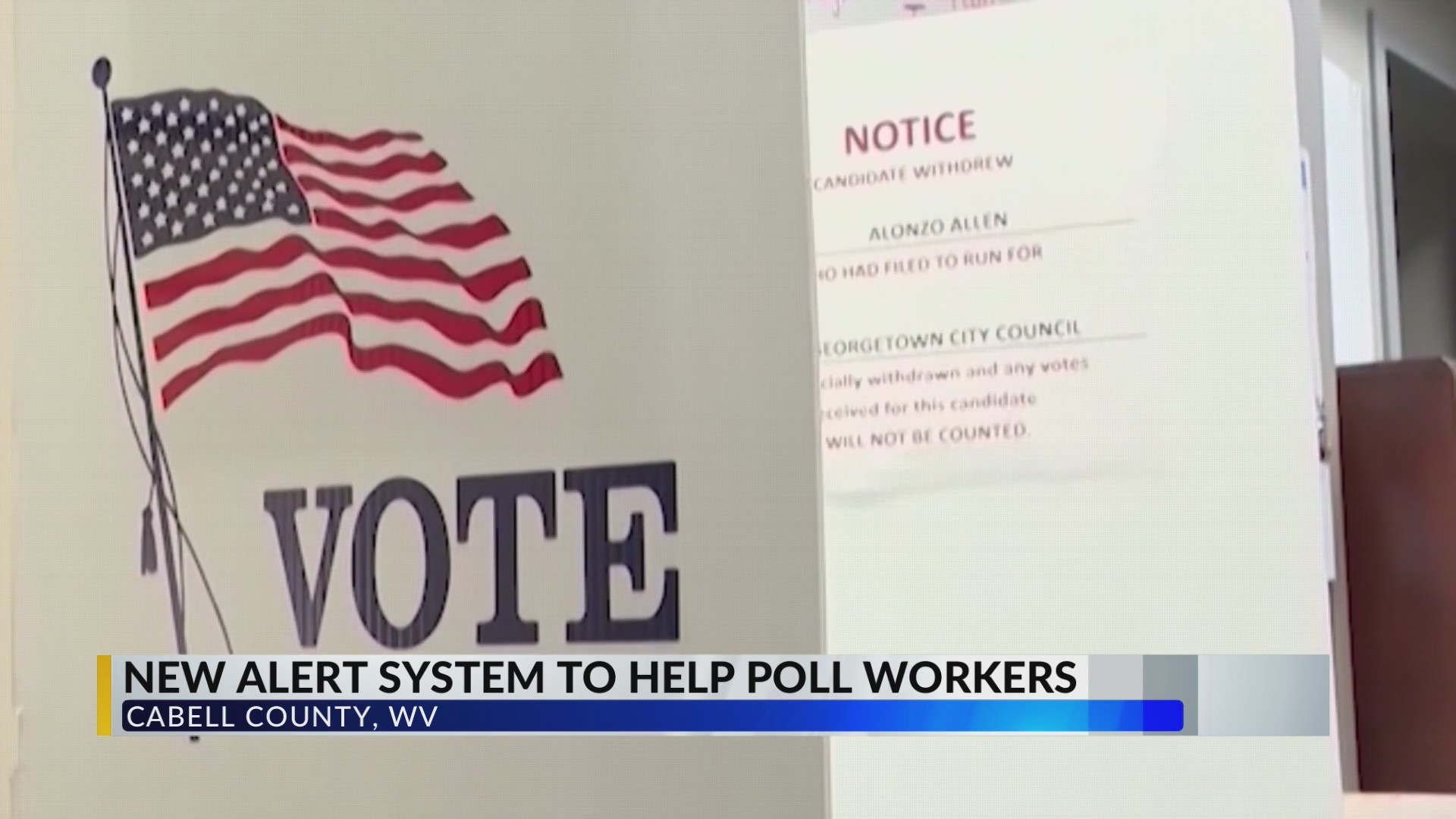 Poll Lowering System Cabell County tests new emergency notification system for poll workers ...