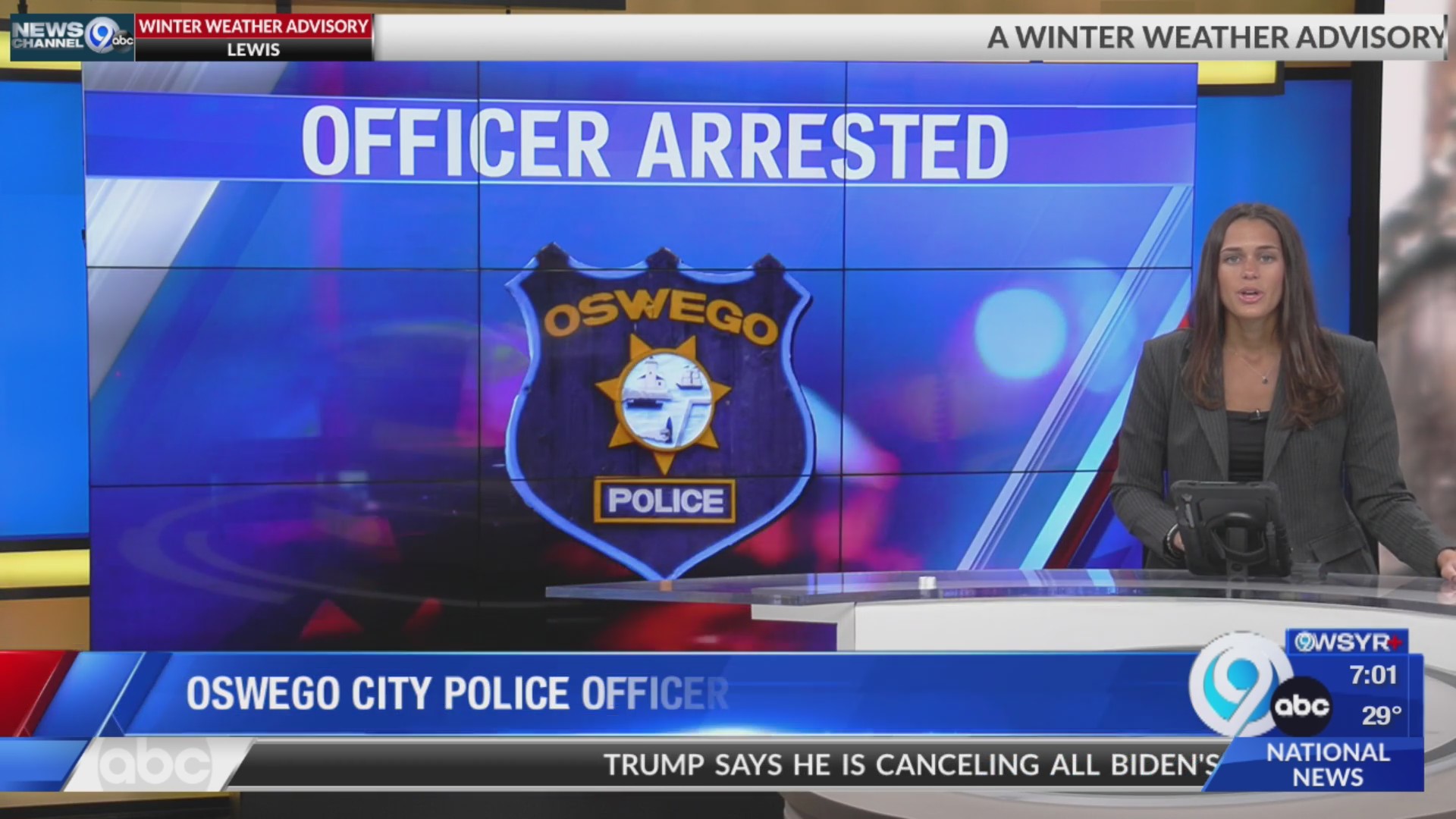 City of Oswego Police Officer arrested and facing several charges – WSYR
