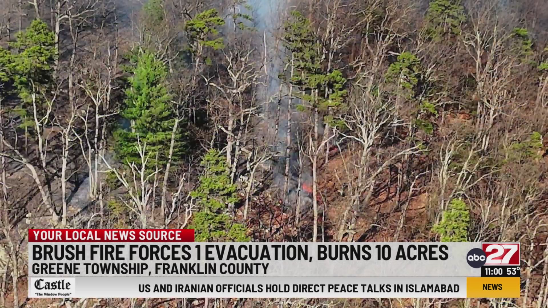 Brush fire burns ten acres in Franklin County – ABC27