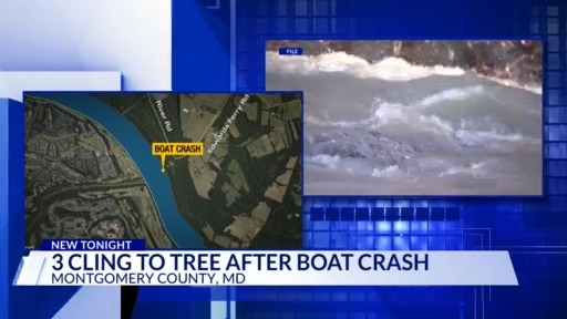 3 clinging to tree in Potomac River after boat crash rescued, officials ...
