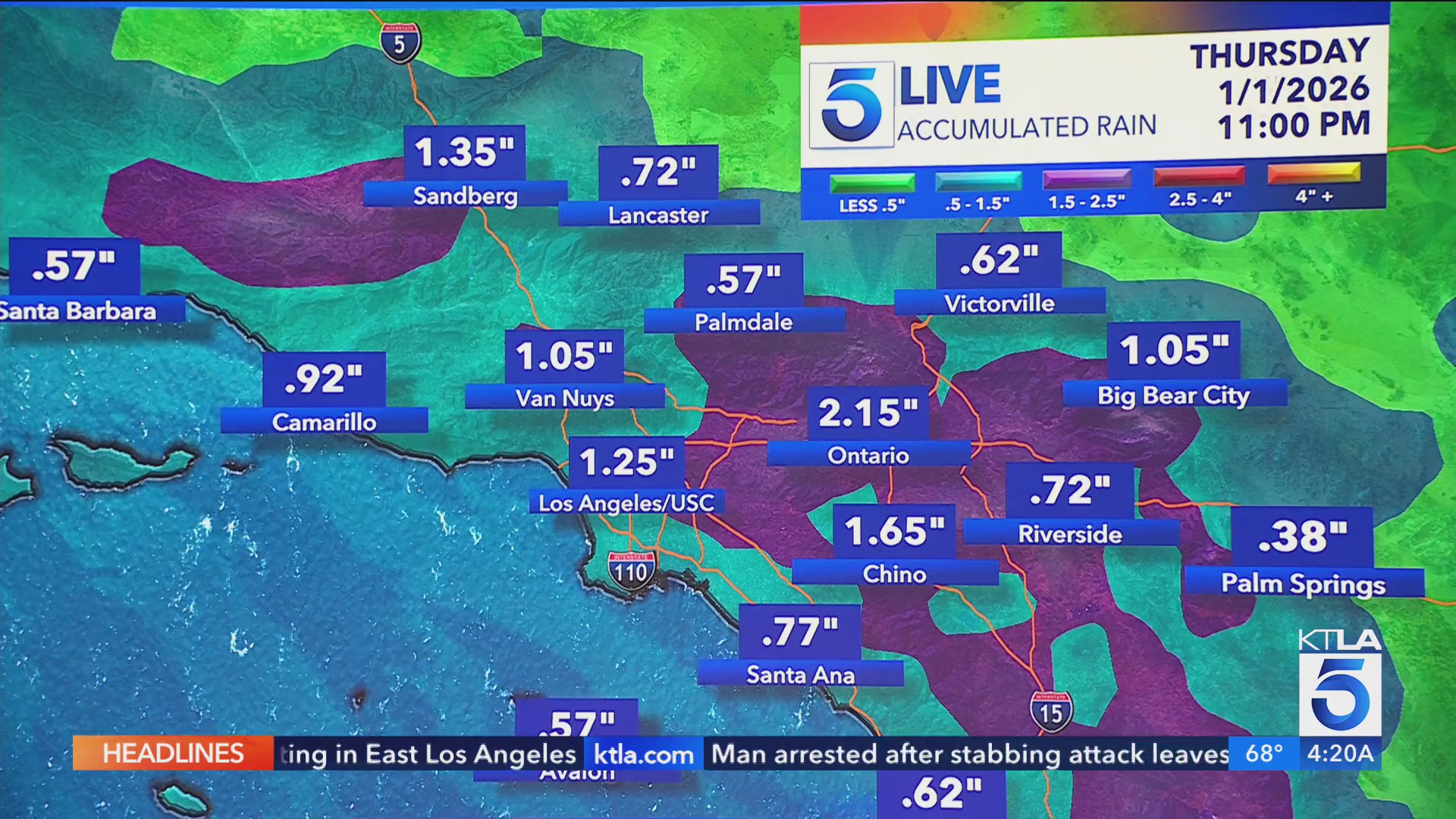 New Year’s Eve storm arrives in Southern California – KTLA