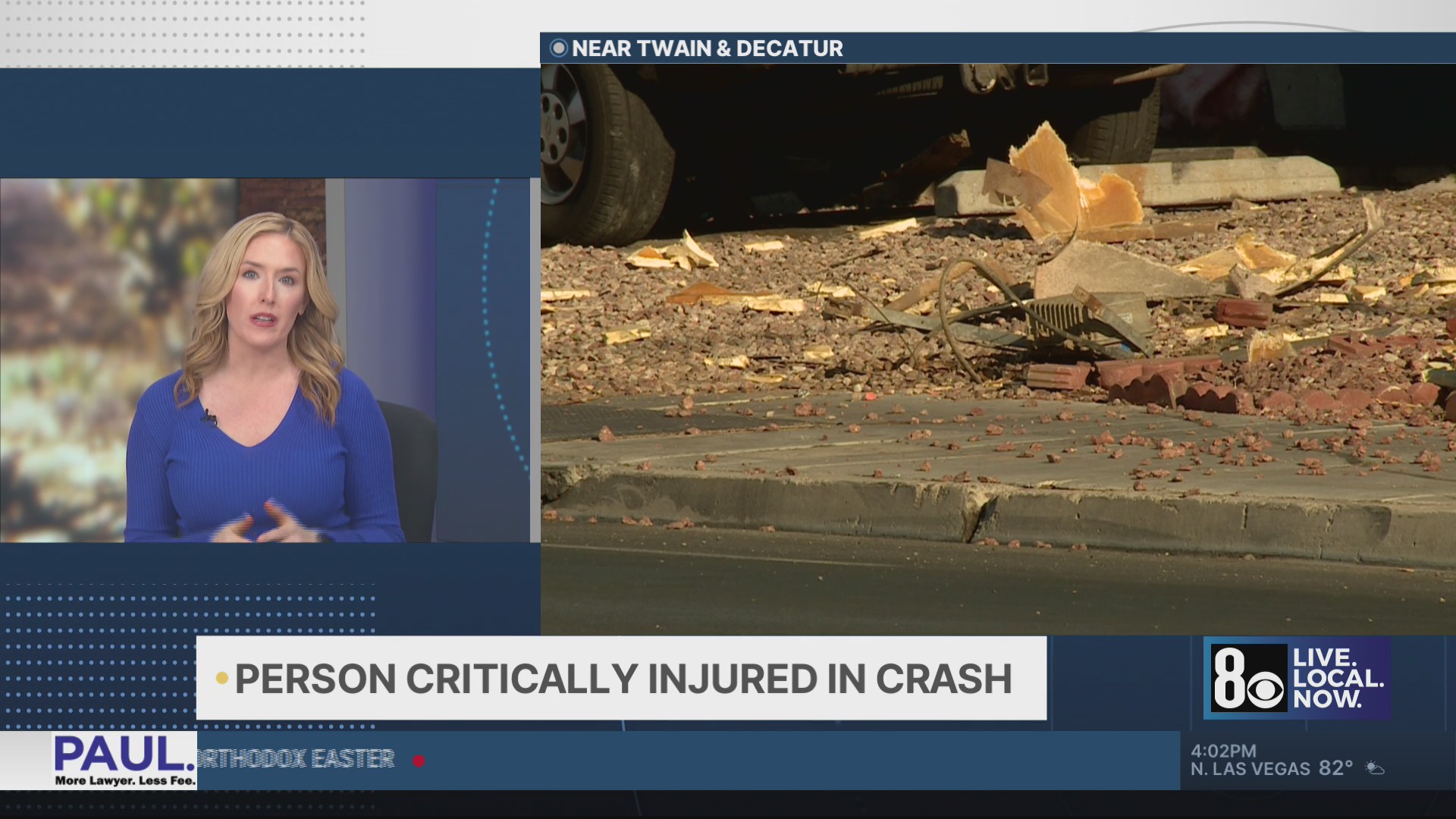 Pedestrian critically injured in Las Vegas Chinatown crash – KLAS