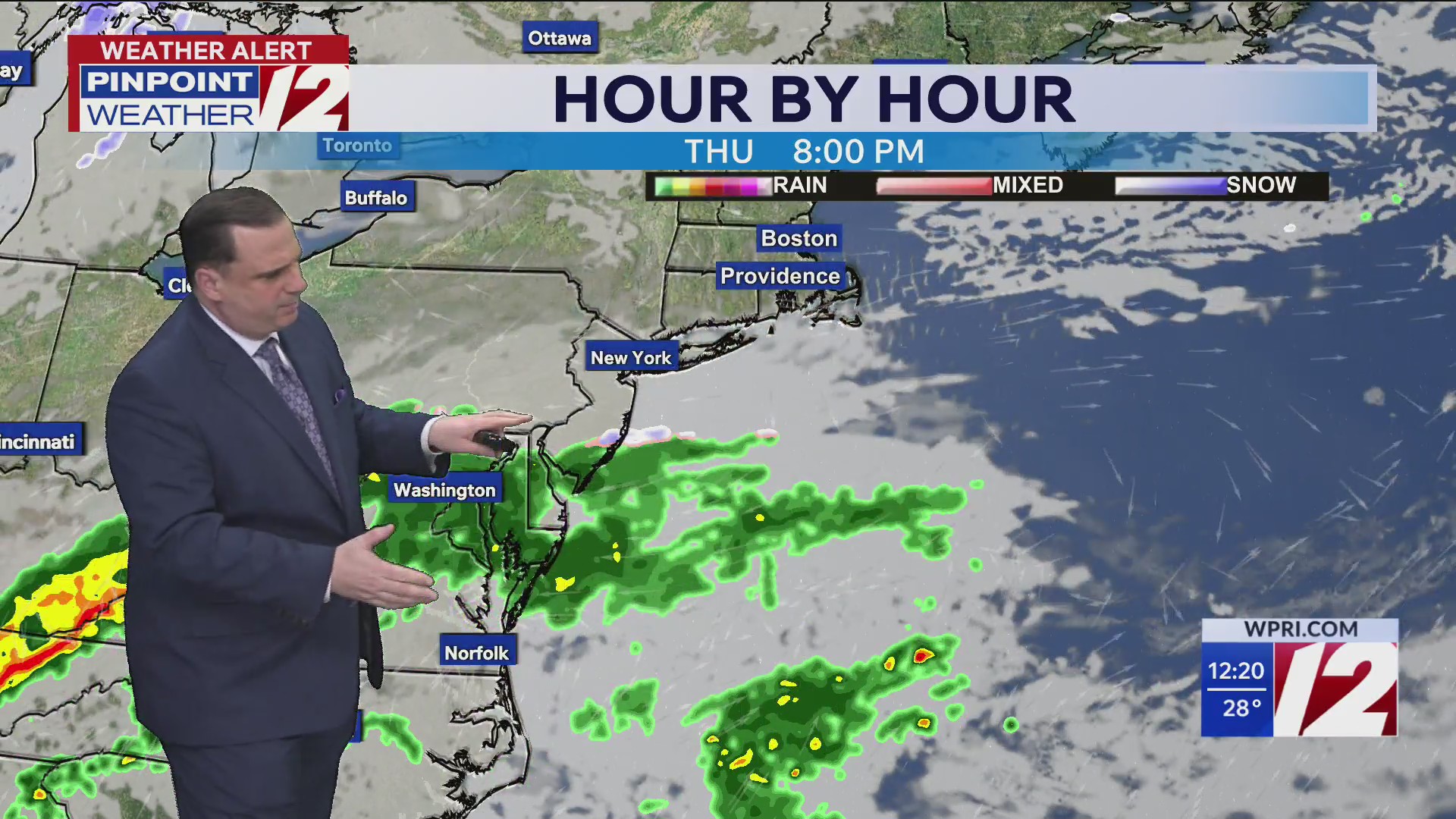 WPRI 12 Weather Forecast for 2/24/26: Gusty, dry today; light snow ...