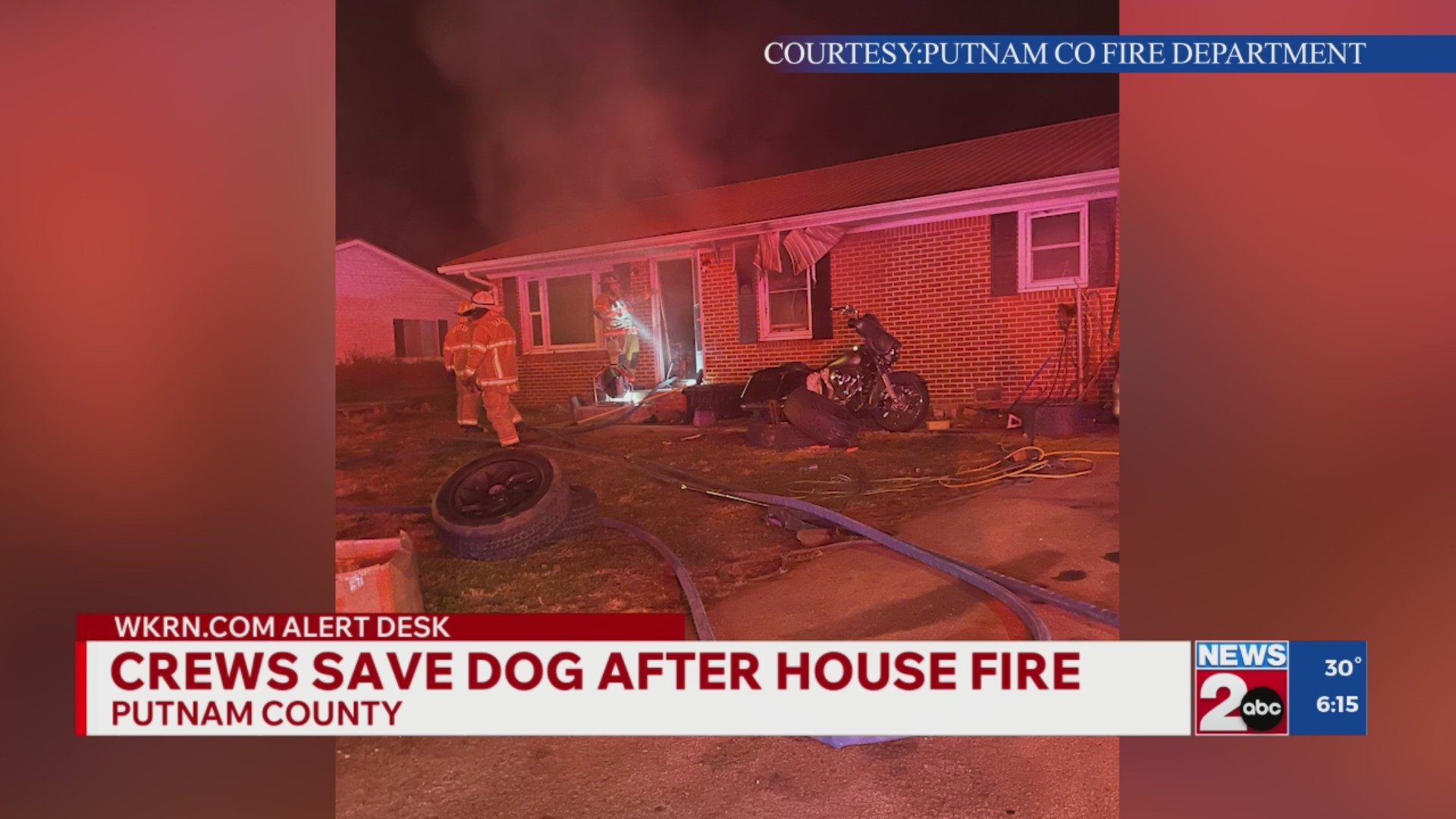 Dog rescued from Putnam County house fire – WKRN News 2