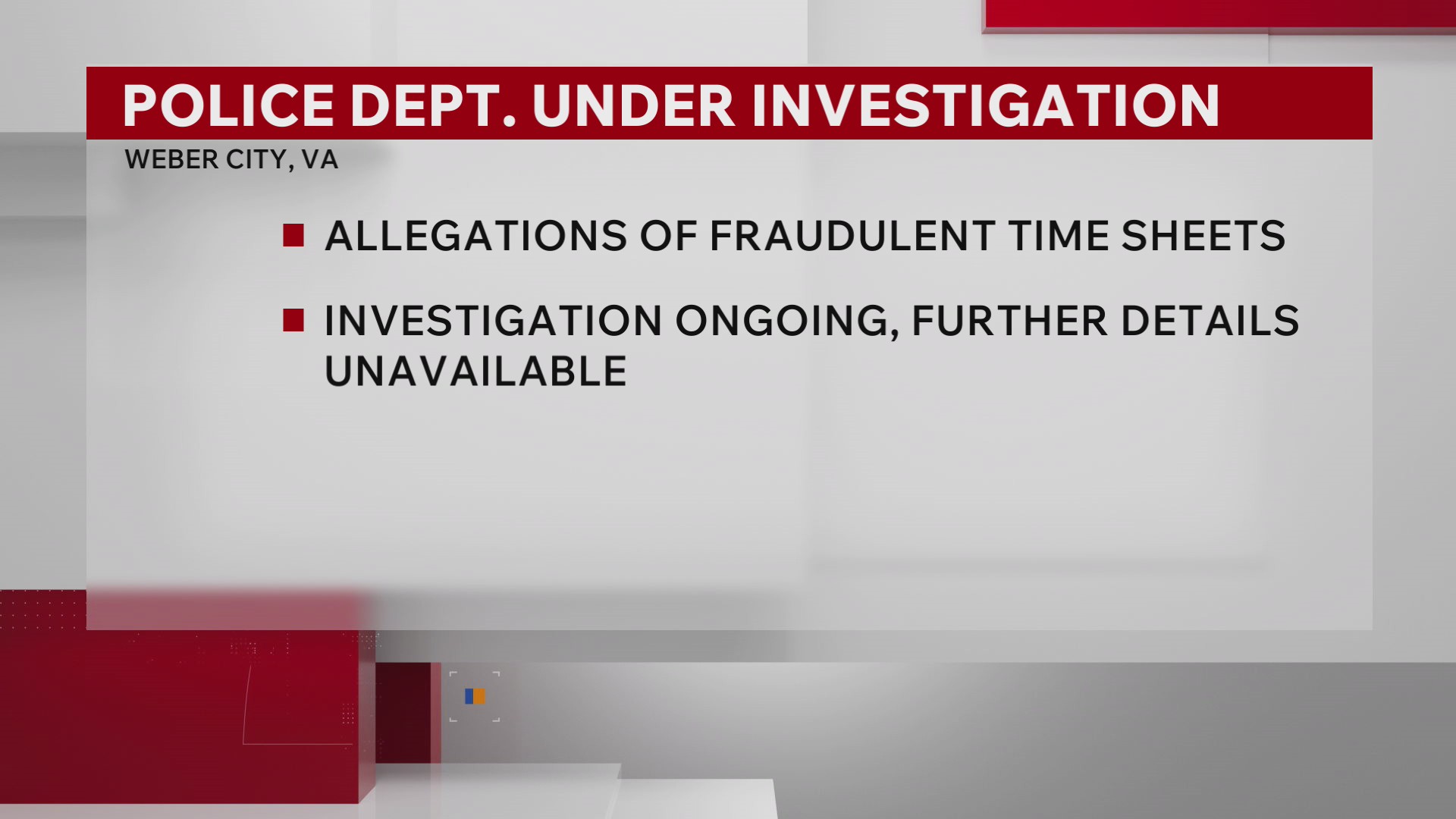 VSP: Weber City Police Dept. investigation related to alleged ...