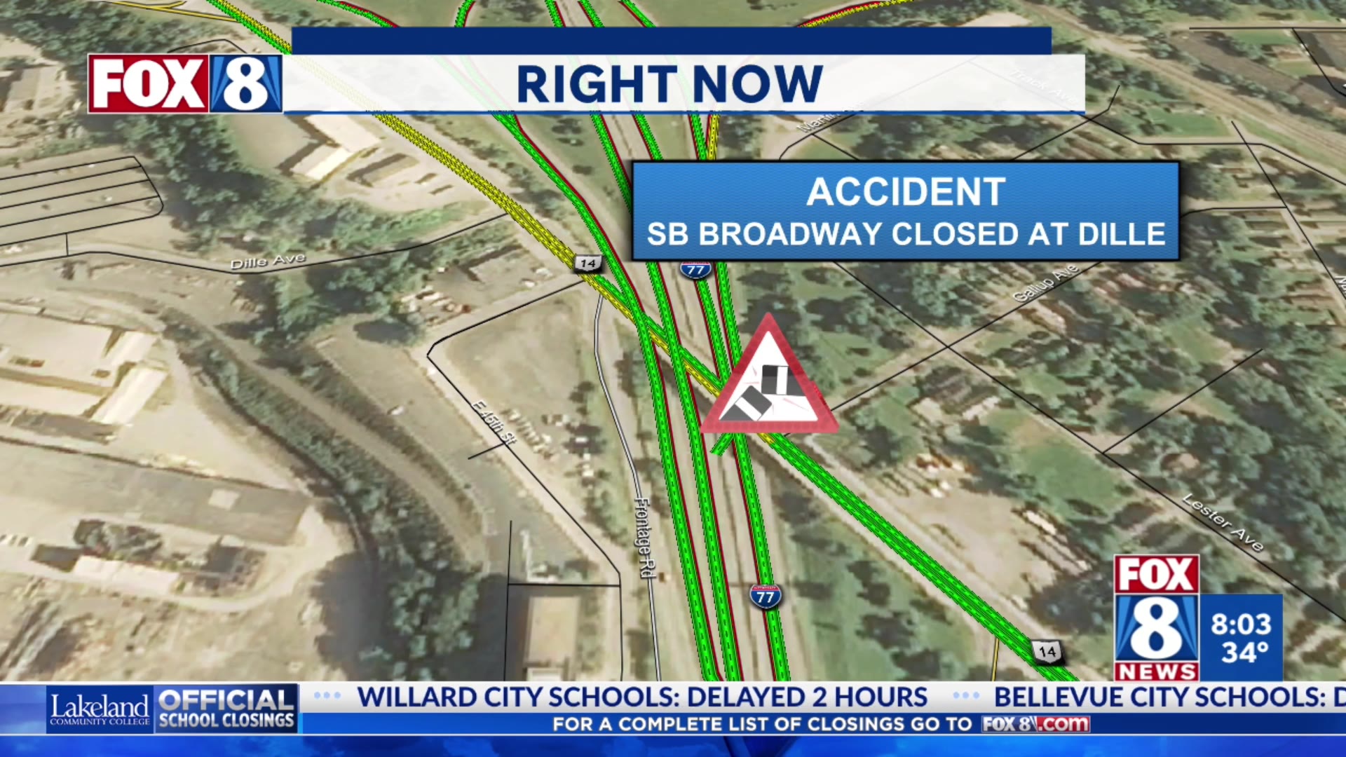 Wednesday morning traffic alerts – Fox 8 Cleveland WJW