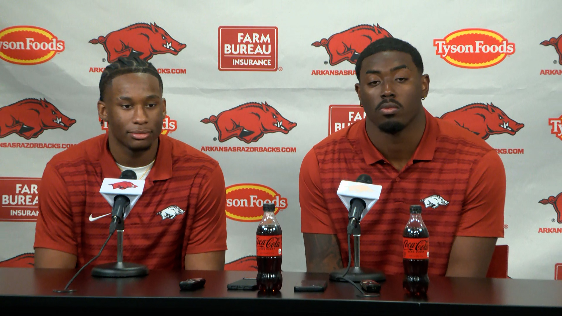 Jayson Rhodes Jr KJ Jackson & Quincy Rhodes Jr. recap first day of Arkansas football ...