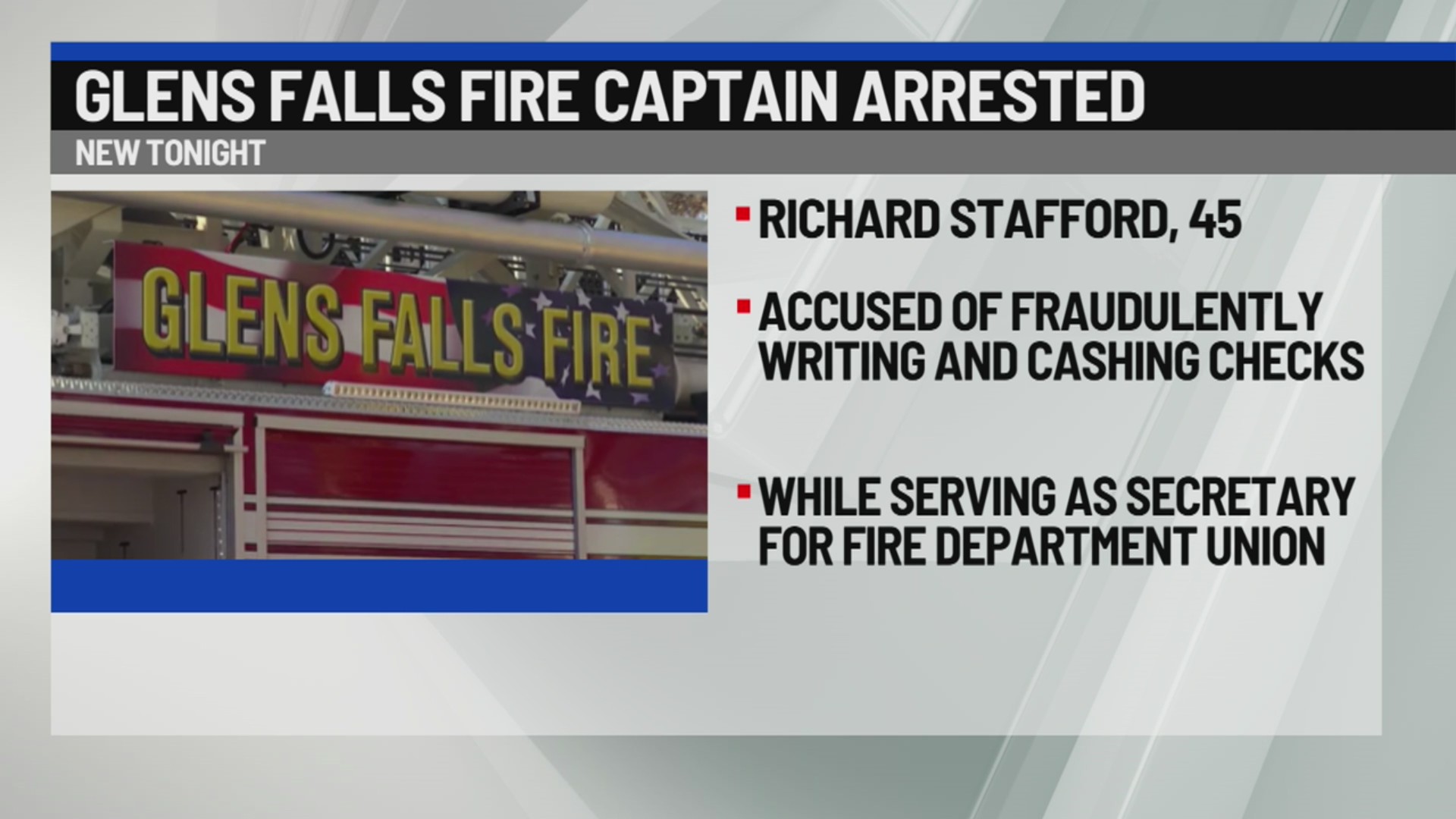 Glens Falls fire captain arrested – NEWS10 ABC
