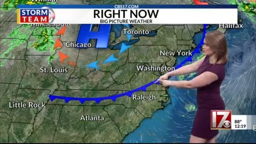 Temperatures starting to warm up in central North Carolina
