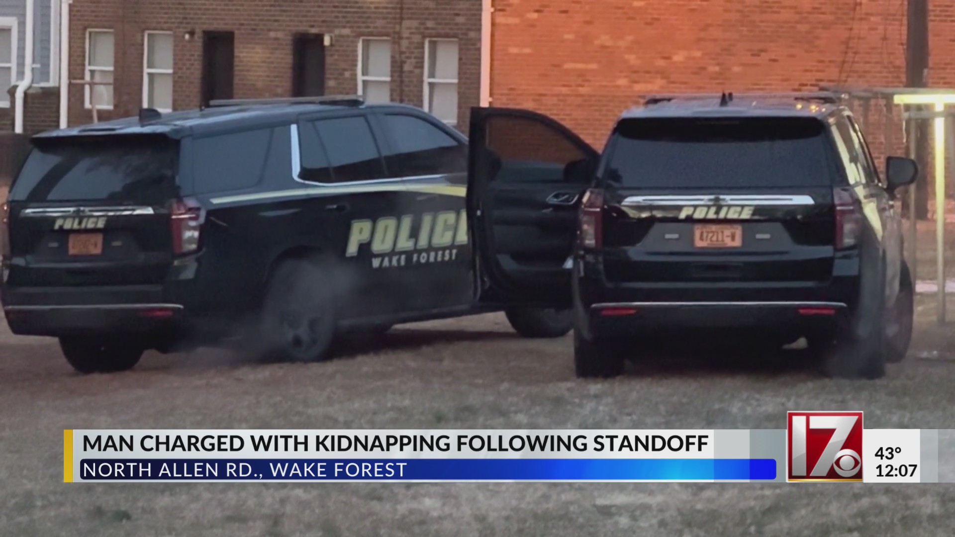 Man charged with kidnapping following standoff in Wake Forest – CBS17.com