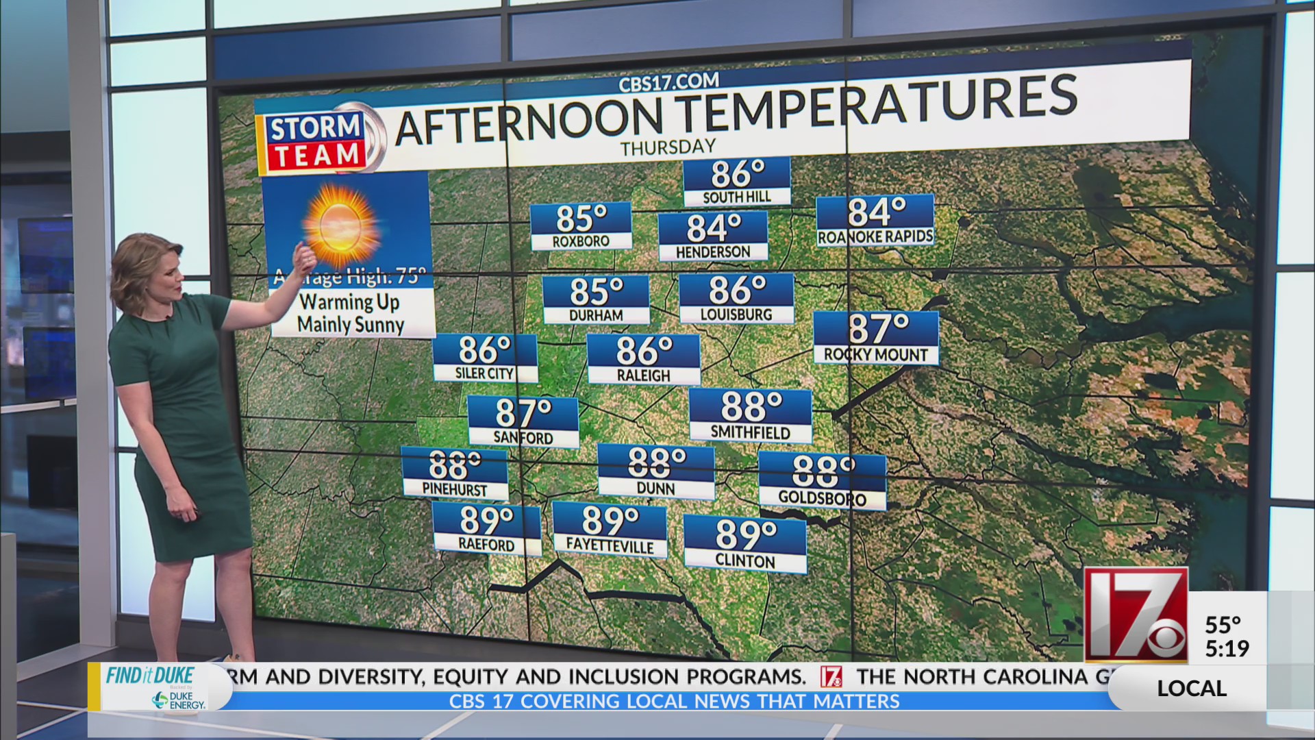 Dry and warm through weekend, when showers and cooler weather arrive in ...