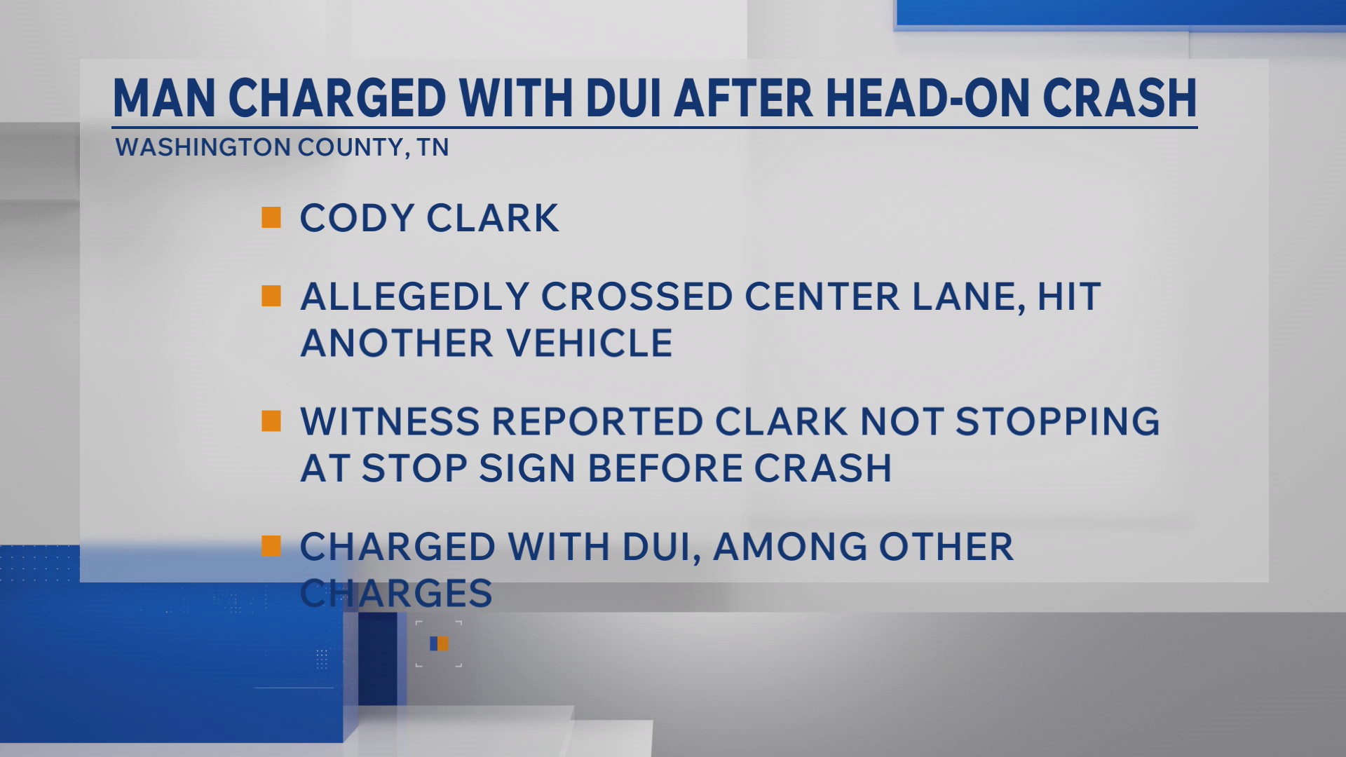 Man charged with DUI after head-on crash in Washington County, TN ...