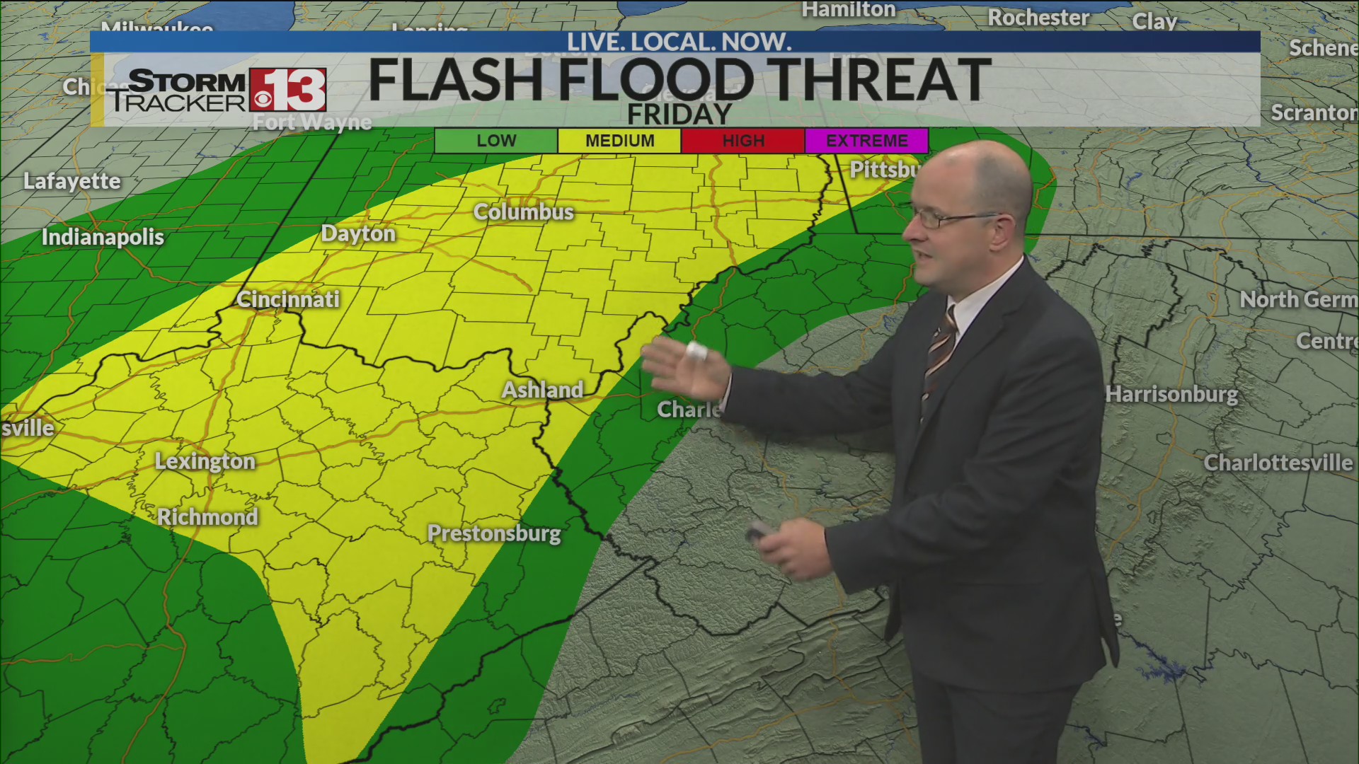 Rounds of storms Friday lead to flood threat, watches issued – WOWK 13 News