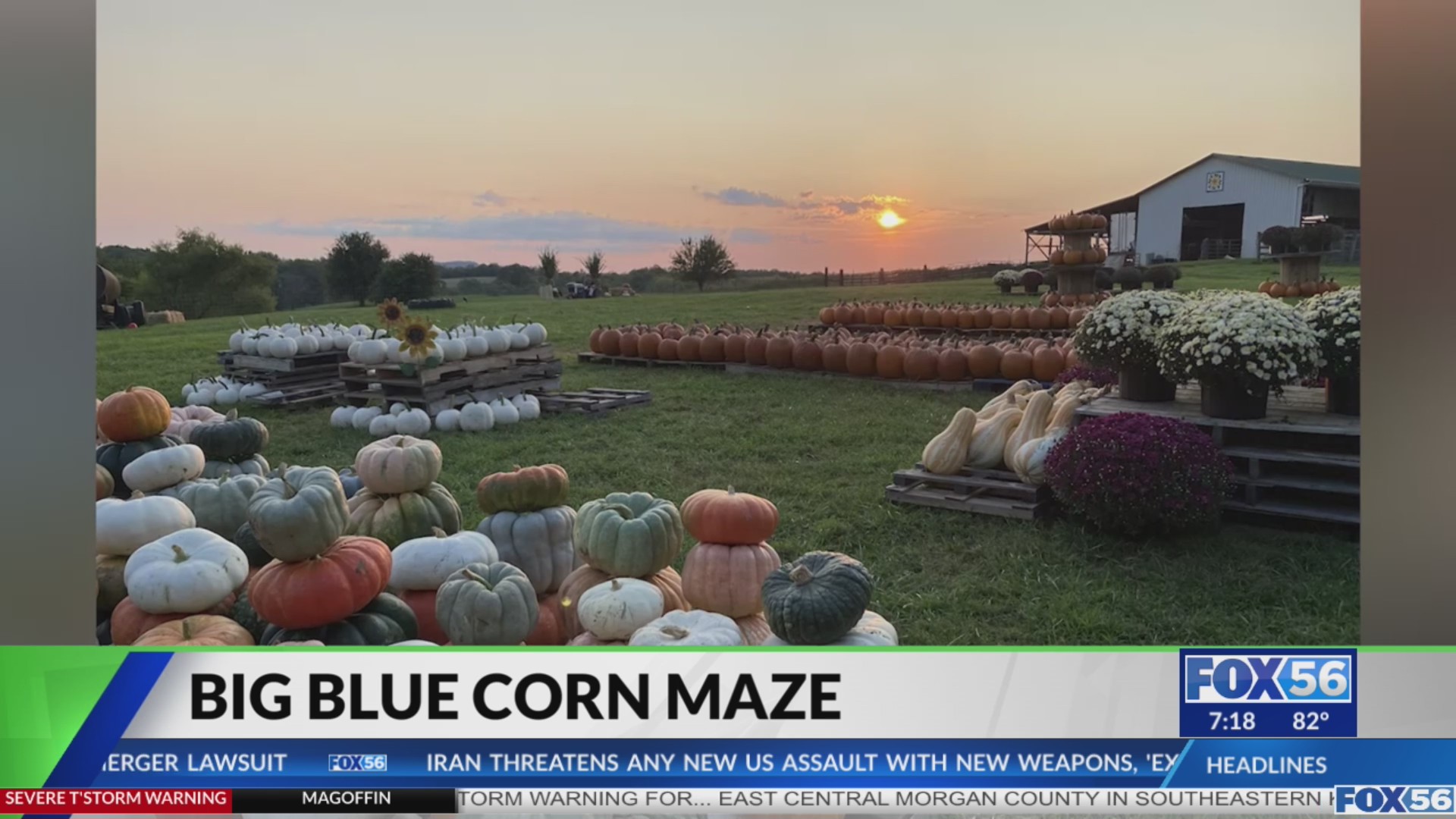 Kidd Family Farm’s Chris Kidd introduces the farm’s Big Blue corn maze ...