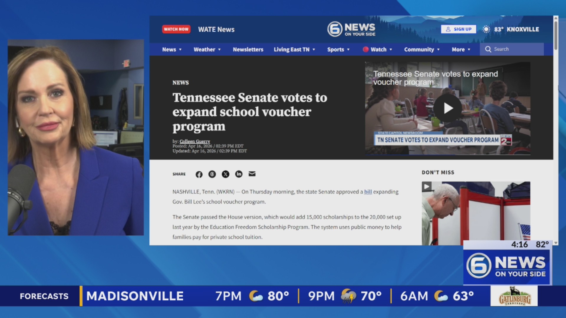 Tennessee bill to expand school voucher program gets OK from Senate ...
