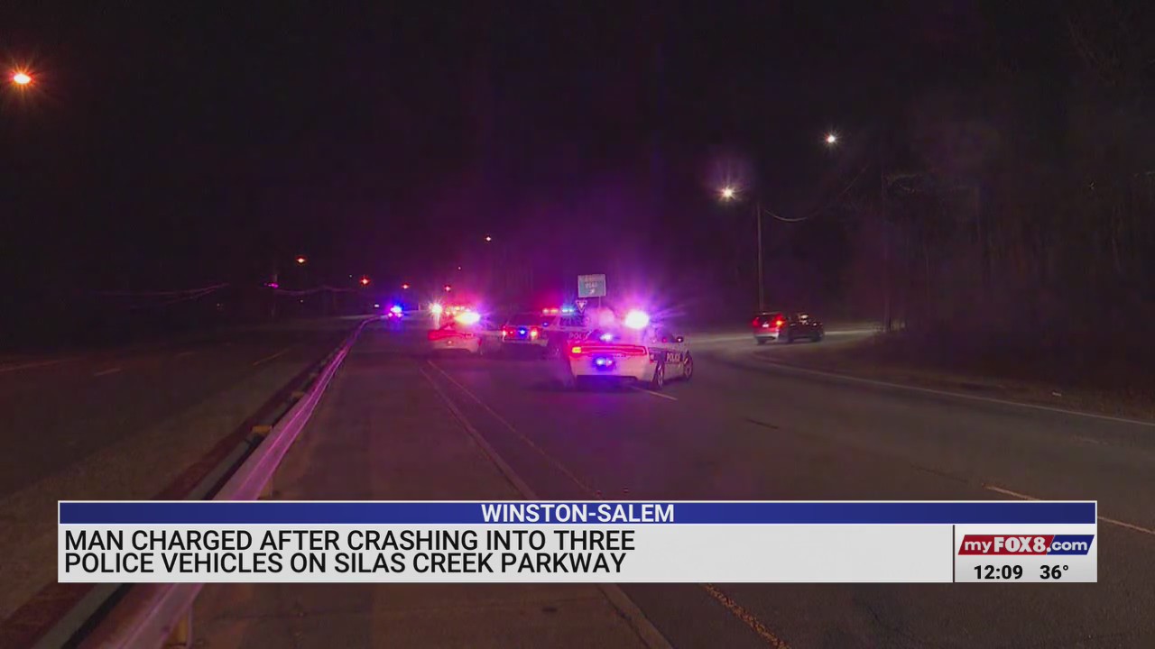 Man charged after crashing into Winston-Salem police vehicles – FOX8 WGHP