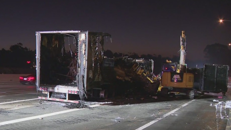 Big rig catches fire on I-5 in Encinitas – FOX 5 San Diego & KUSI News