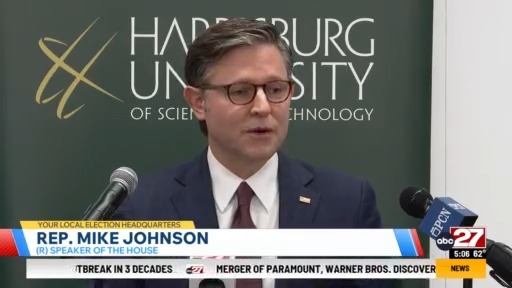 Speaker Mike Johnson campaigns in Harrisburg with Congressman Scott Perry