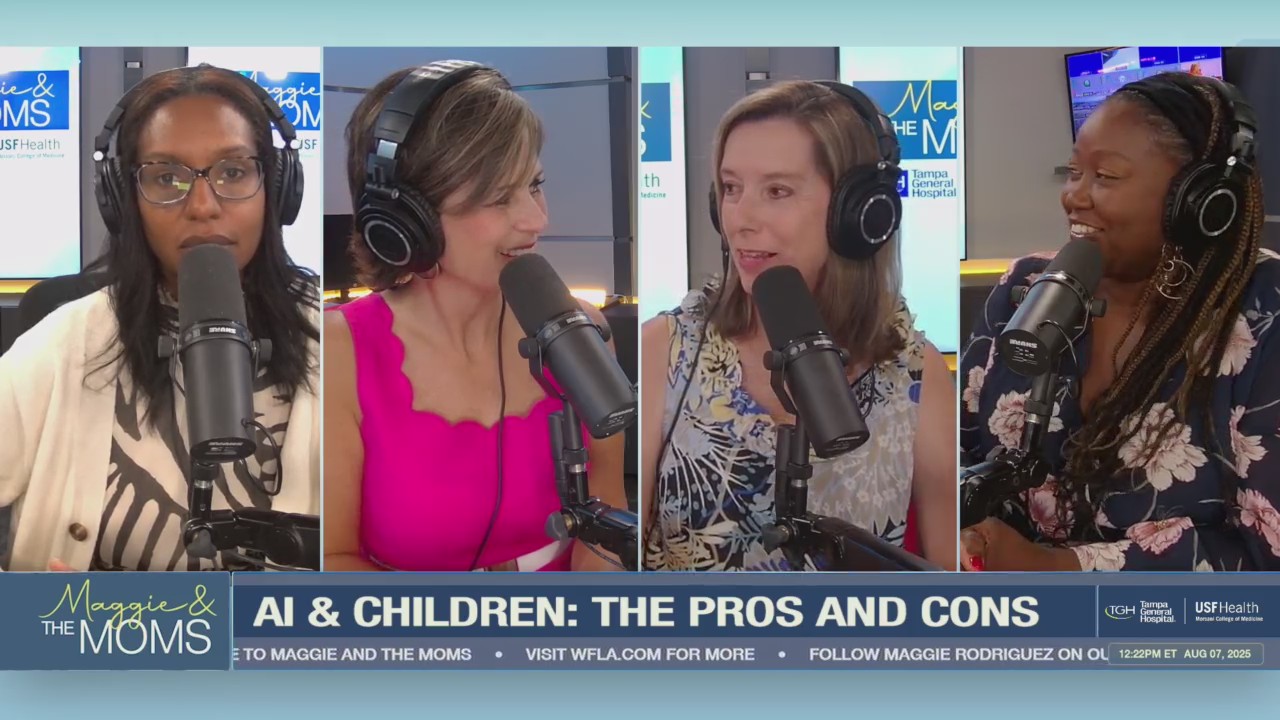 AI & children: The pros and cons | Maggie and the Moms episode artwork
