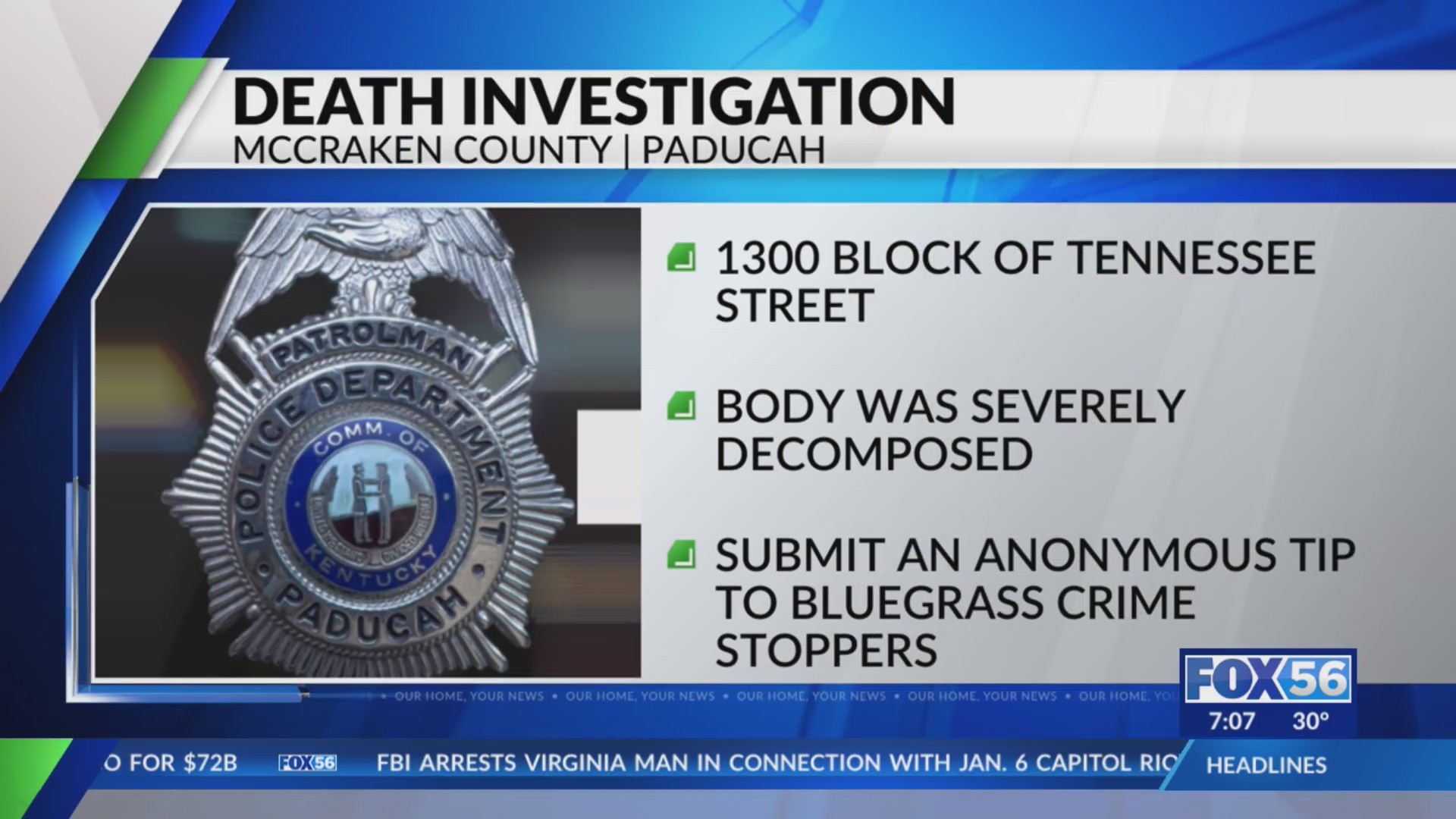 Person found dead in wooded area in McCracken County – FOX 56 News