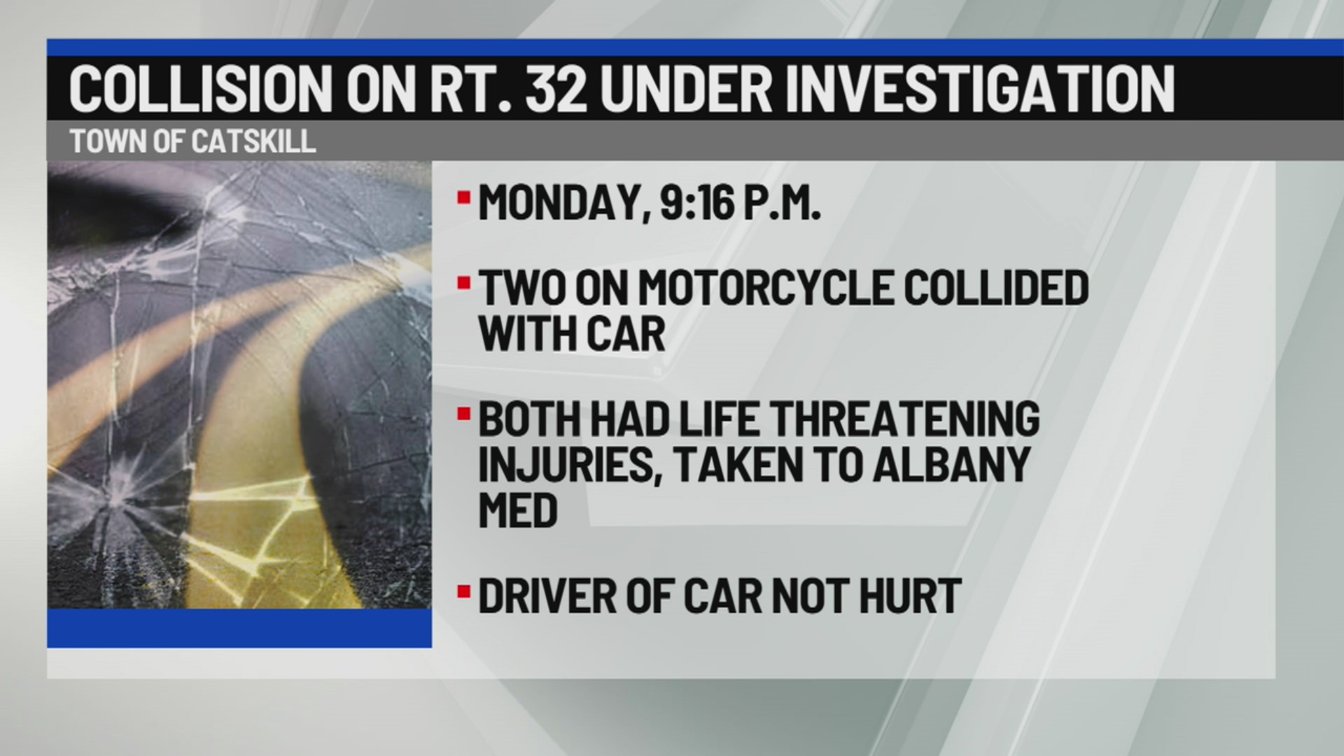 2 seriously injured after motorcycle, car crash in Catskill – NEWS10 ABC