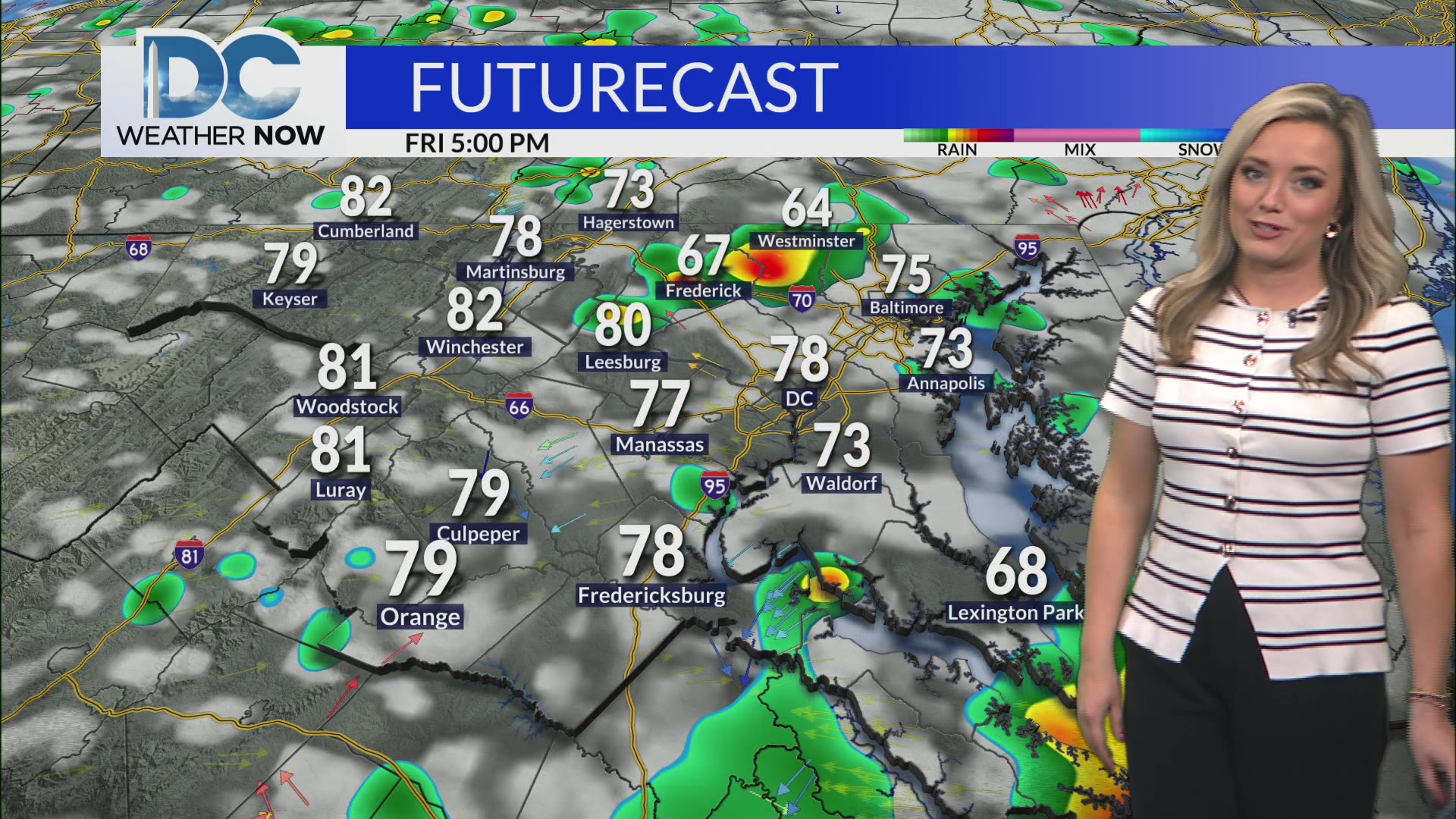 Summer-feel with scattered PM storms Friday – DC News Now | DC ...