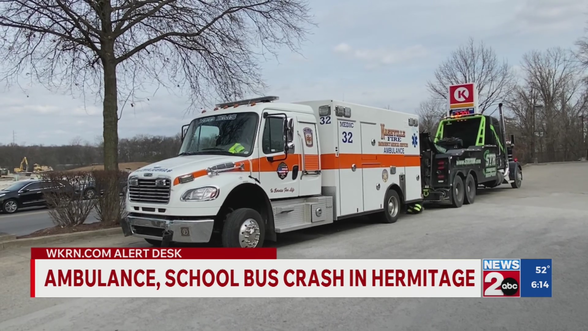 Ambulance involved in school bus crash in Hermitage – WKRN News 2